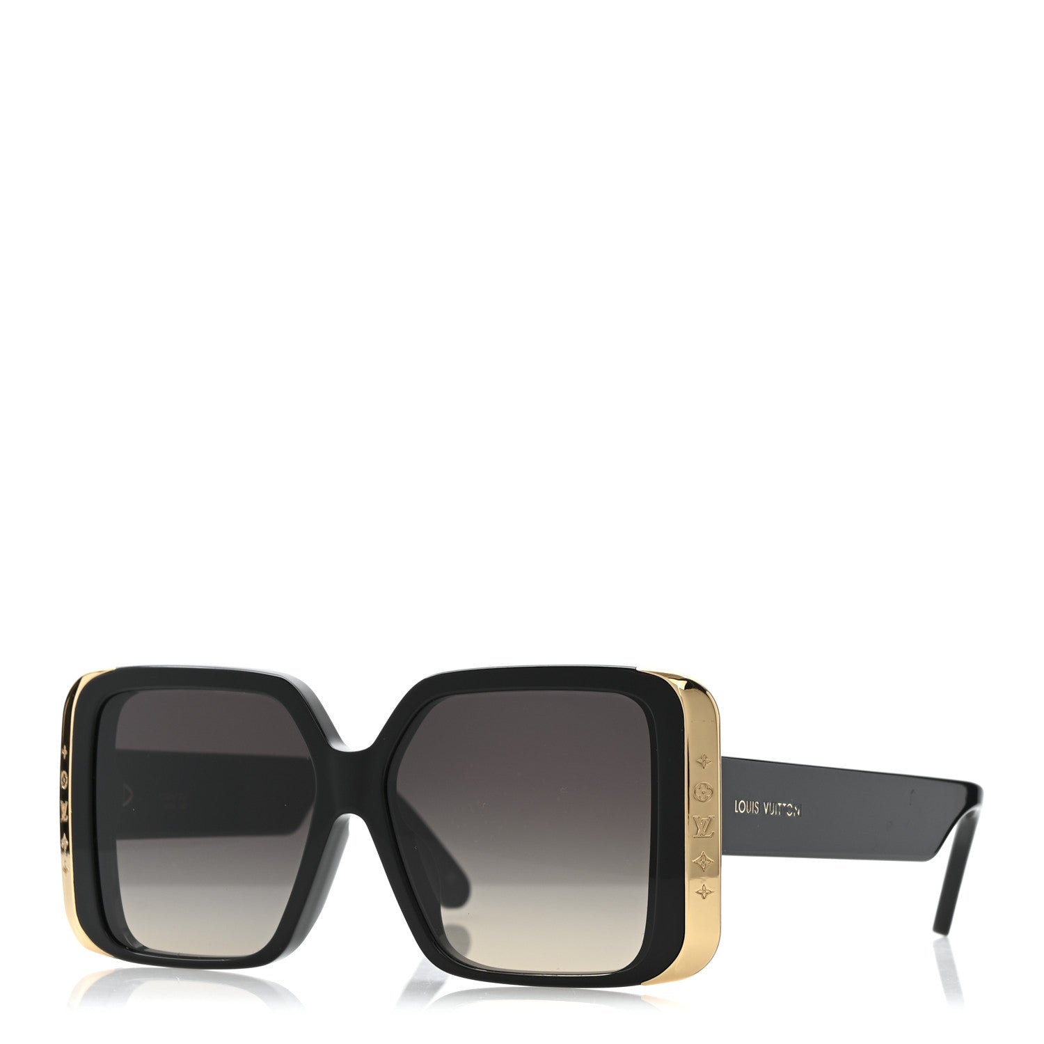 Acetate LV Moon Square Sunglasses Z1664W Black