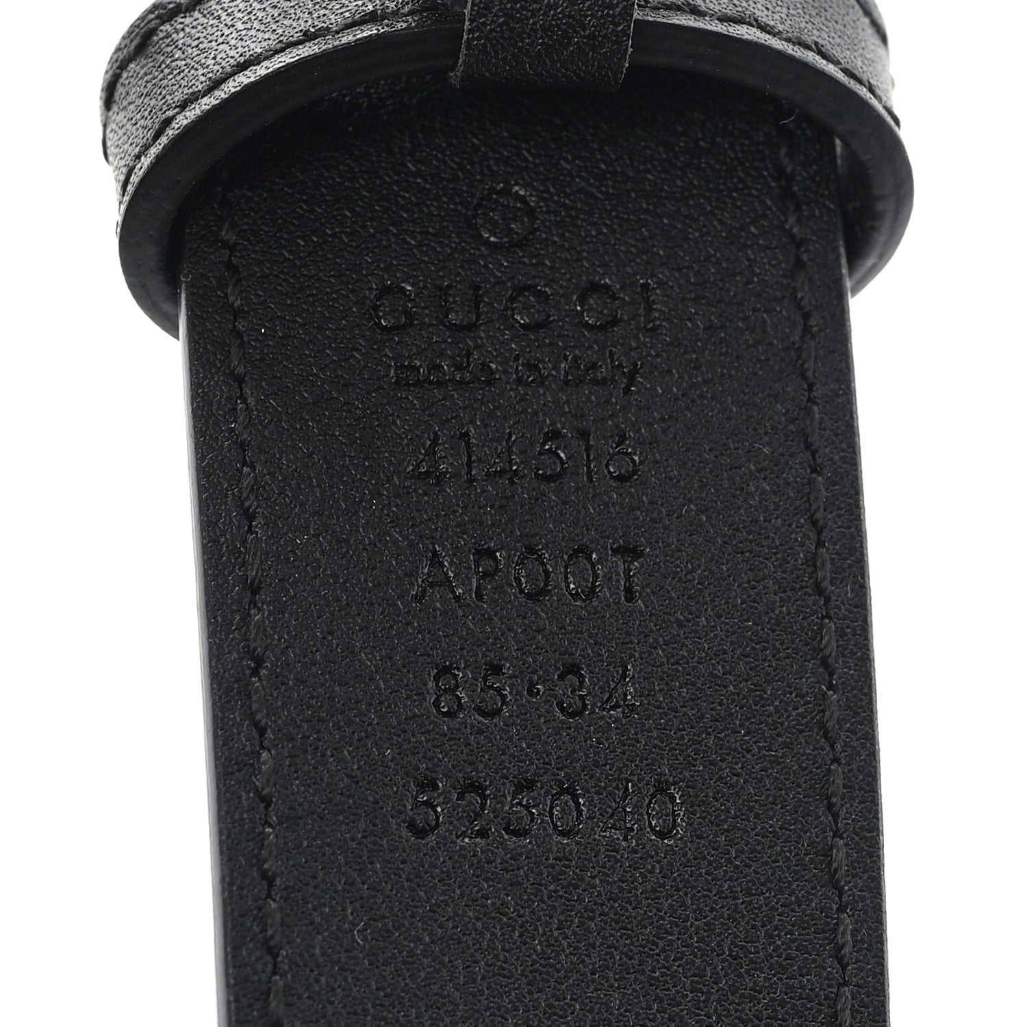 Calfskin Double G 25mm Belt 85 34 Black