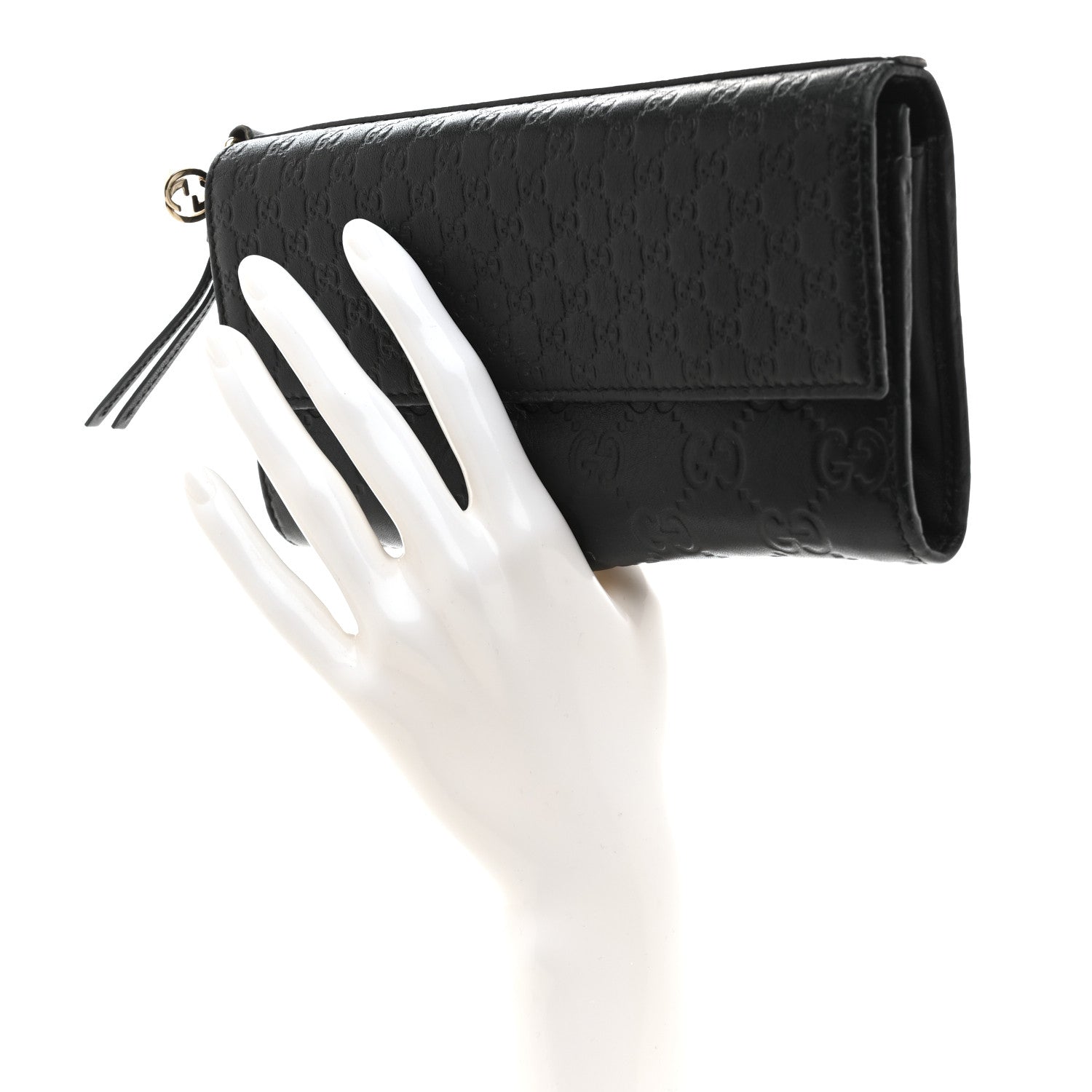 Guccissima Signature Microguccissima Bree Continental Wallet Black