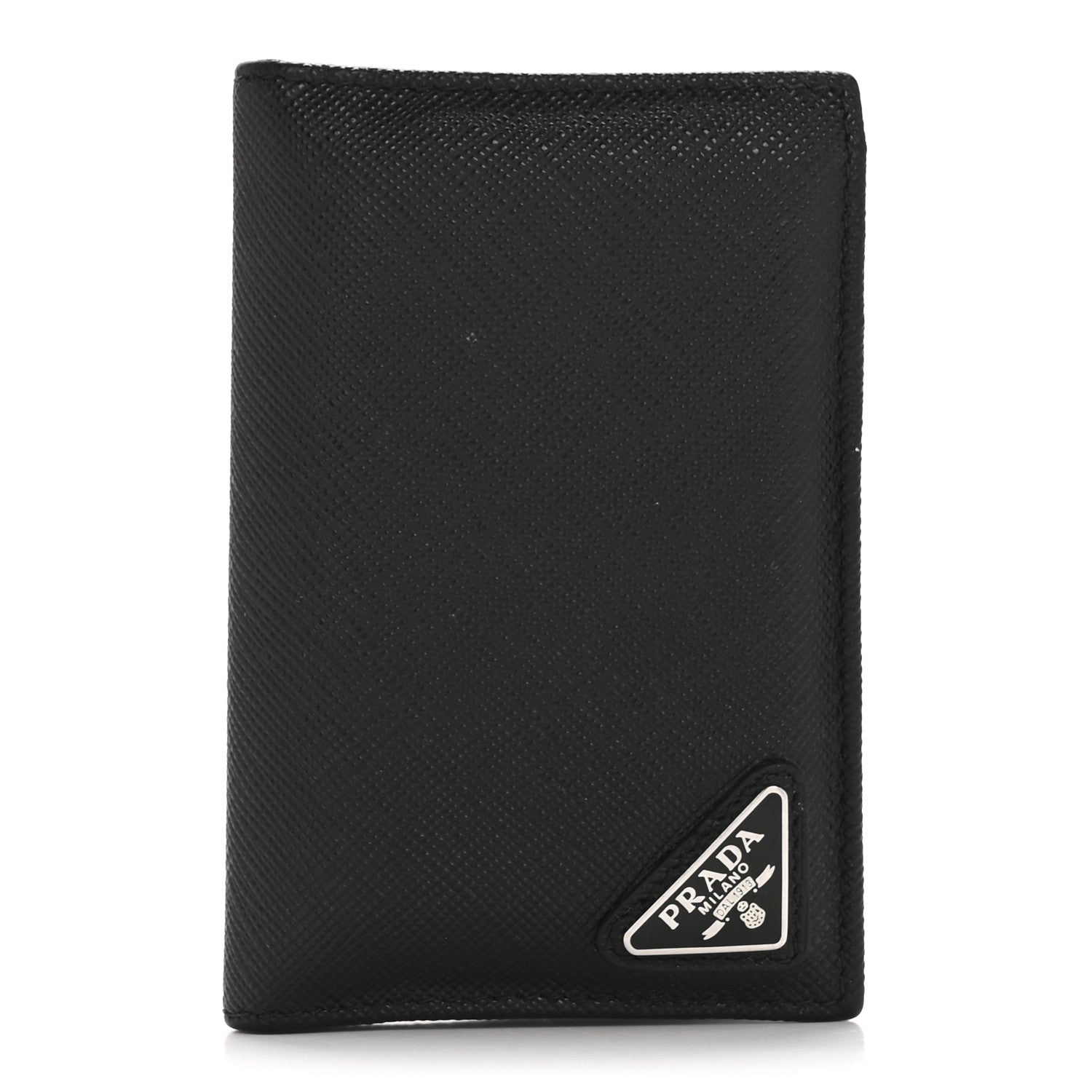 Saffiano Triangle Card Holder Black