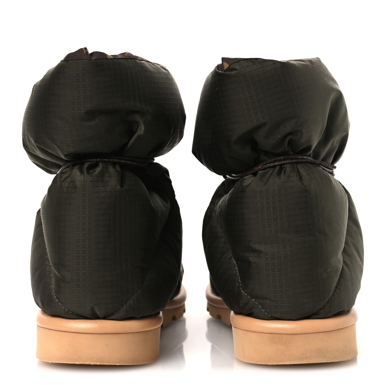 Nylon Monogram Pillow Comfort Ankle Boot 40 Khaki