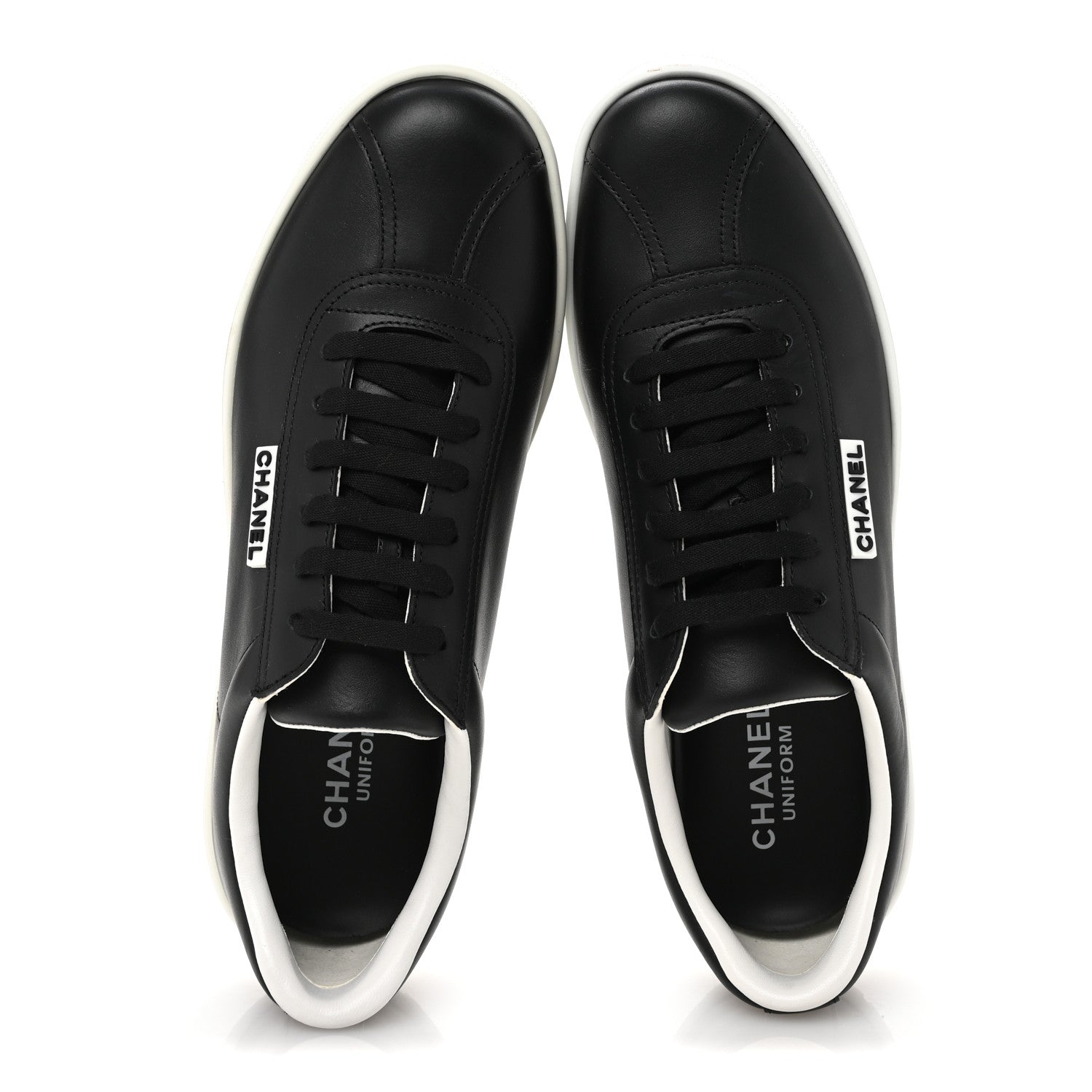 Calfskin CC Womens Sneakers 40 Black