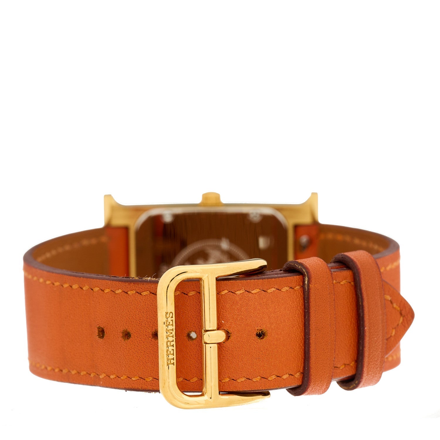 Stainless Steel Swift 26mm Heure H Hour Quartz Watch Orange