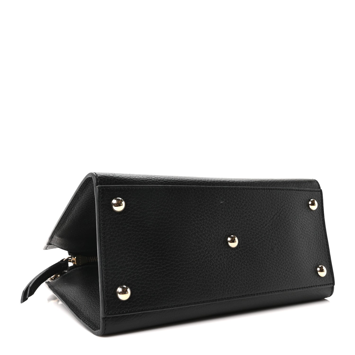 Dollar Calfskin Medium Soho Top Handle Satchel Black