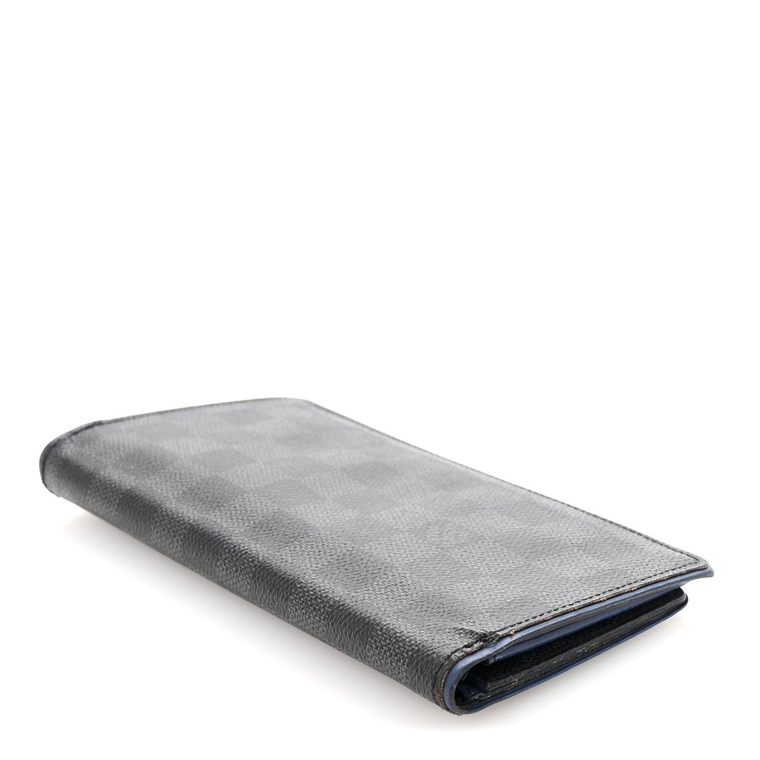 Damier Graphite Brazza Wallet Bleu Neon