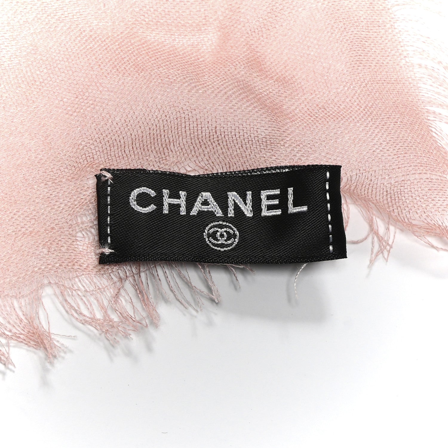 Cashmere Silk CC Logo Scarf Light Pink Pink Coral