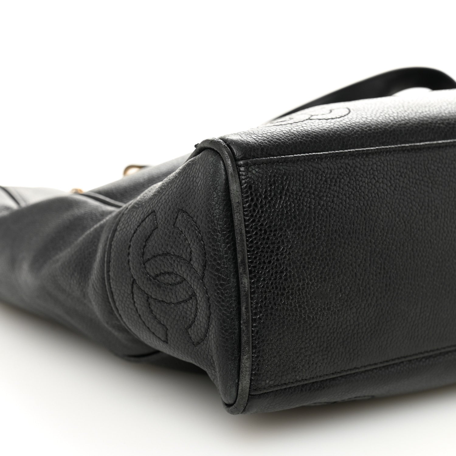 Caviar Triple CC Shoulder Bag Black