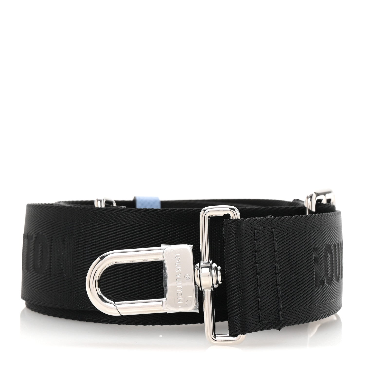 Nylon Alpha Messenger Strap Black Sky Blue