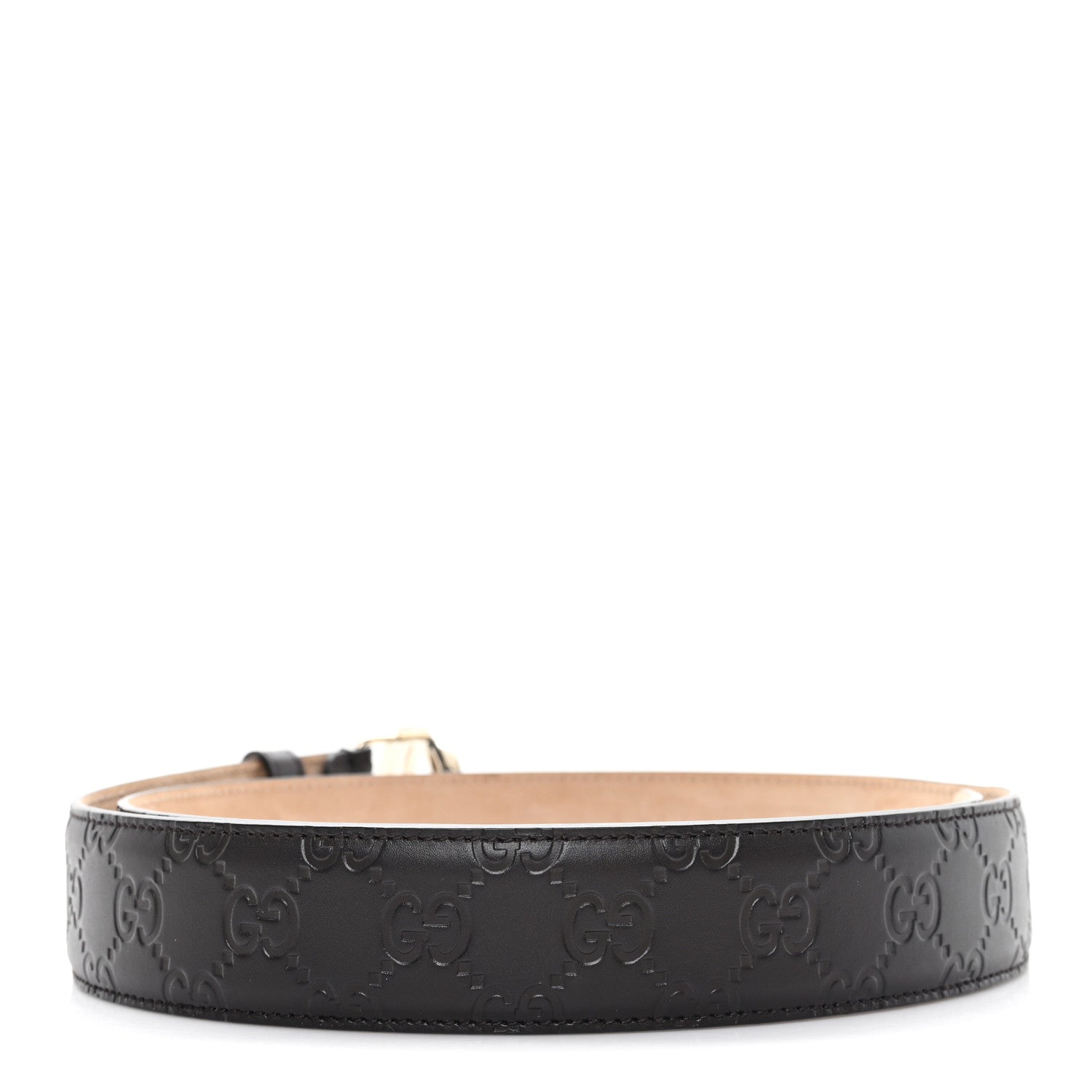 Guccissima Signature Interlocking G 37mm Belt 95 38 Nut Brown