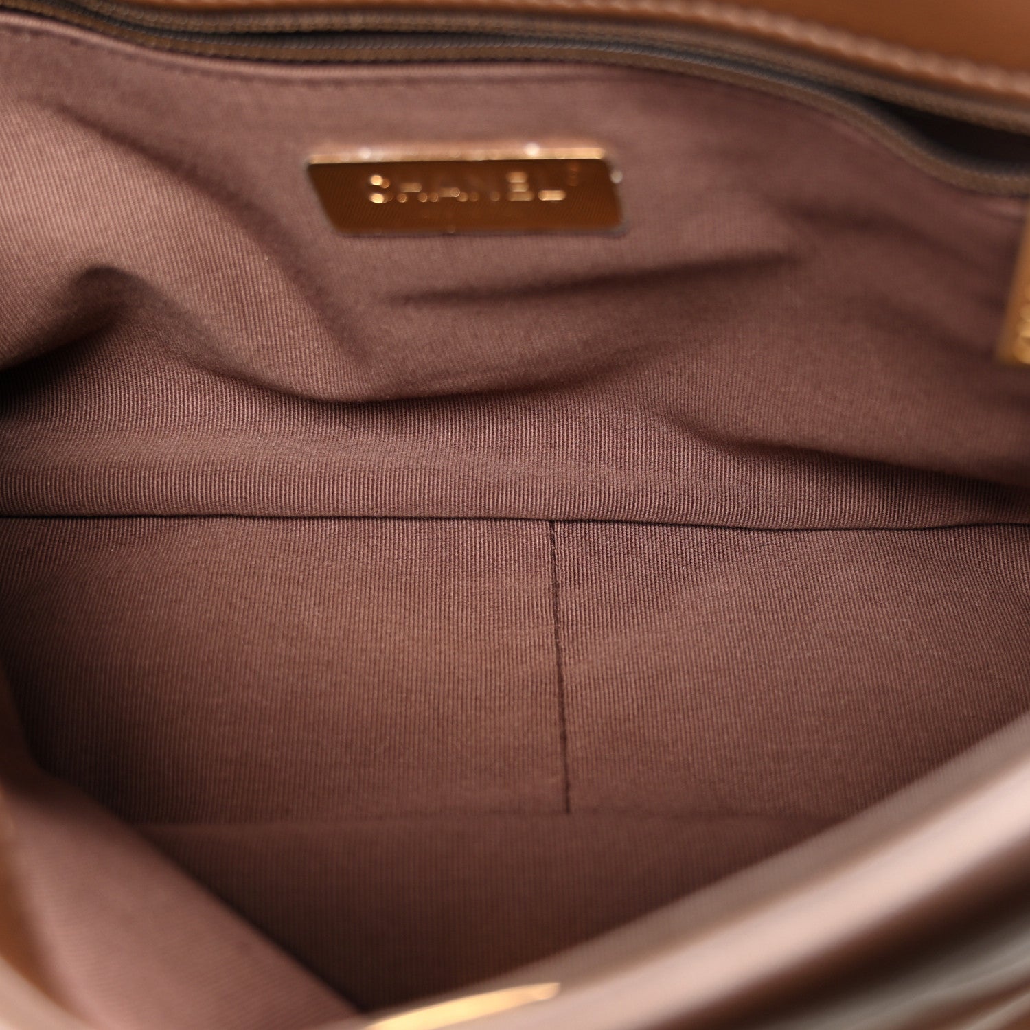 Lambskin Quilted Large Chanel 19 Flap Dark Brown