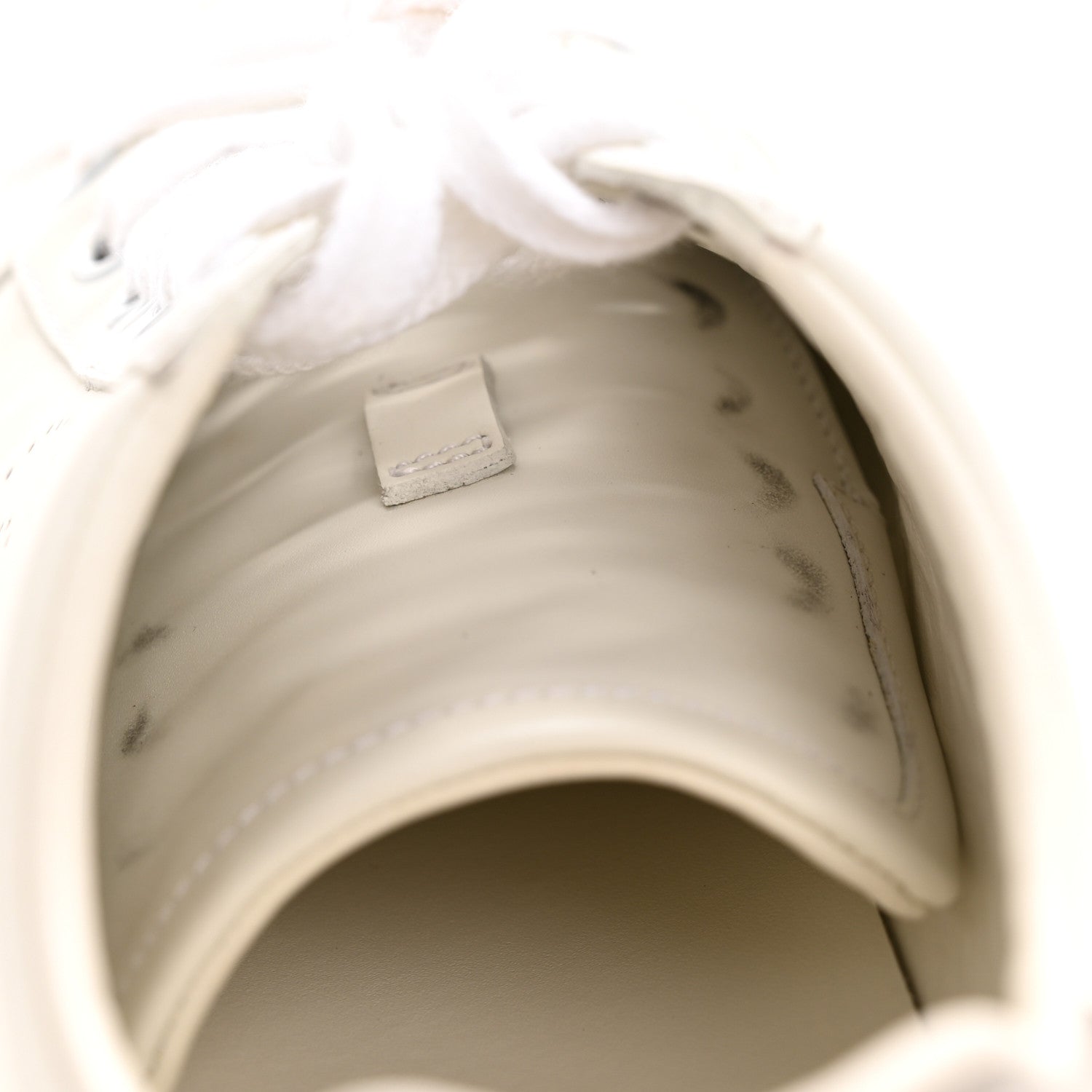 Calfskin Interlocking G Perforated Womens Ace Sneakers 36.5 White Grey Sky