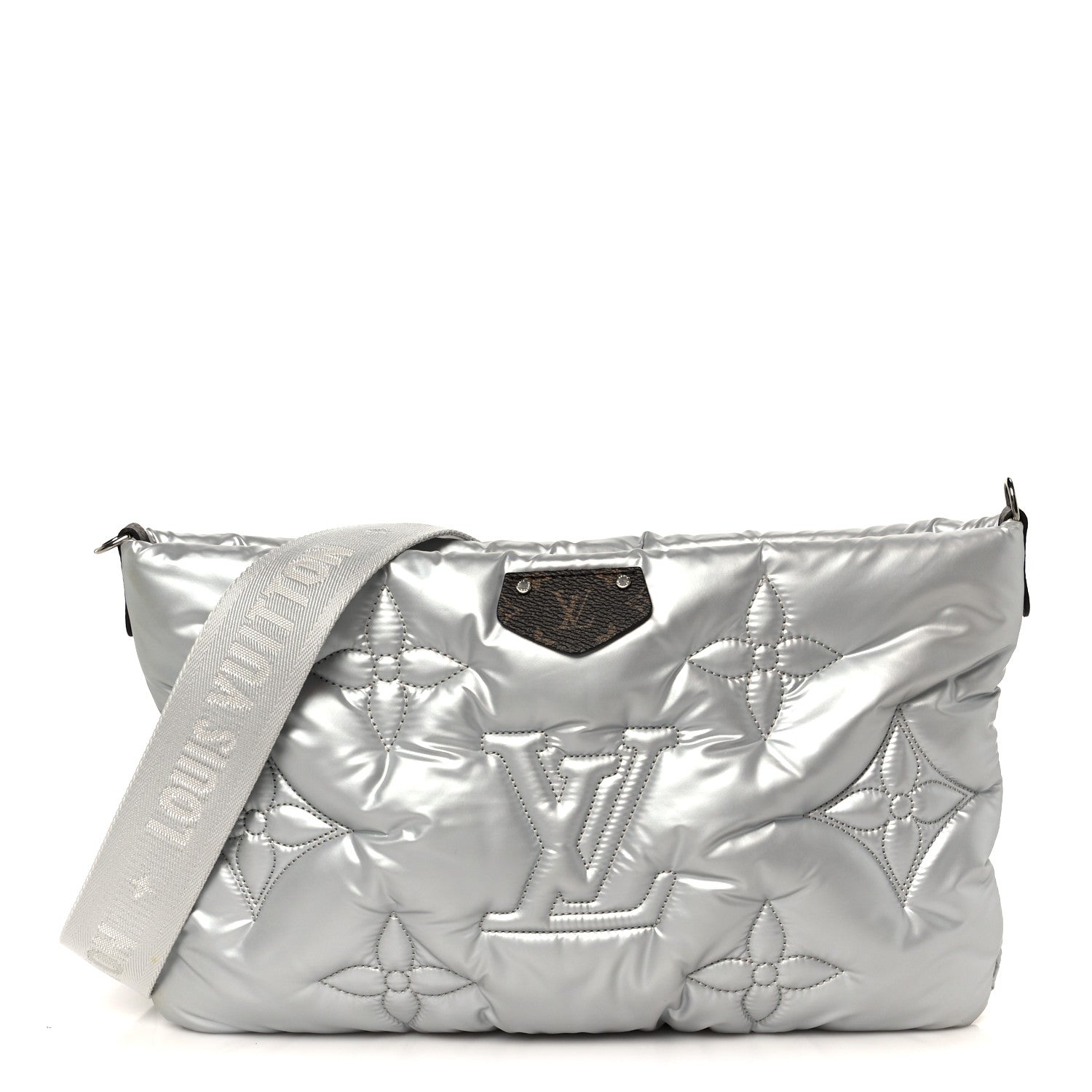 Econyl Monogram Pillow Maxi Multi Pochette Accessories Large Pochette Silver