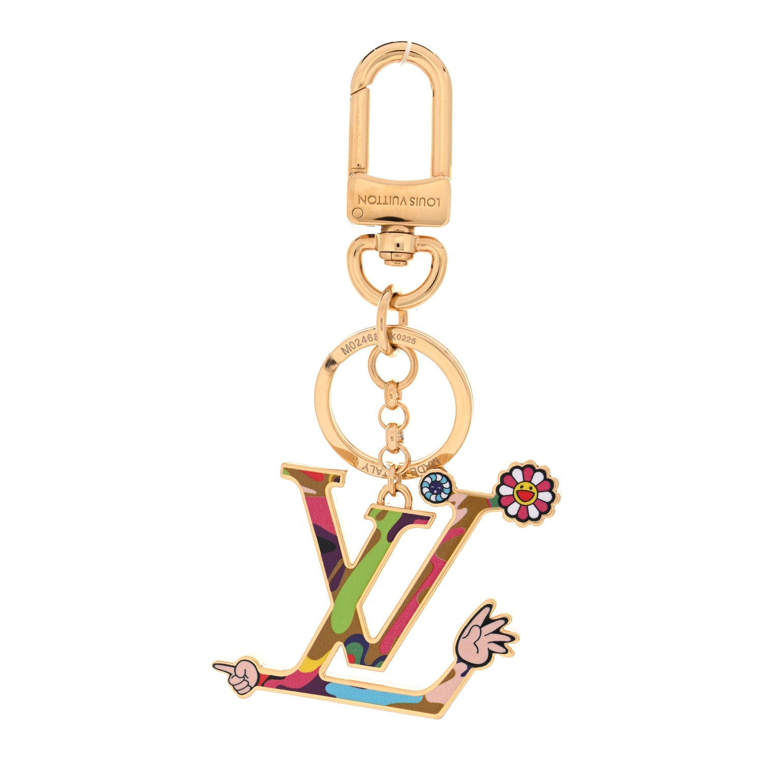 LV X TM Iconic Superflat Bag Charm Key Holder Multicolor
