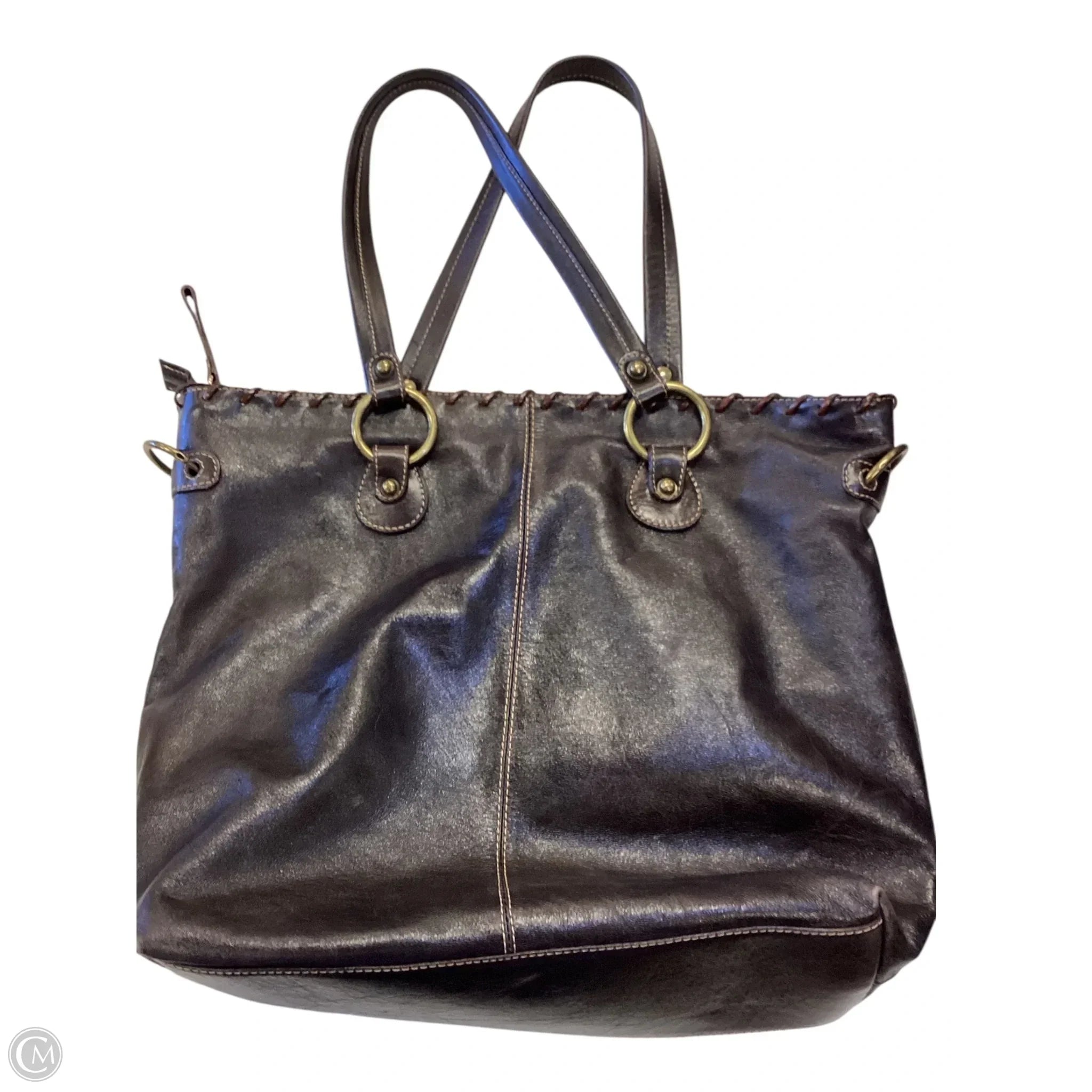 Handbag Leather By Clothes Mentor, Size: Medium