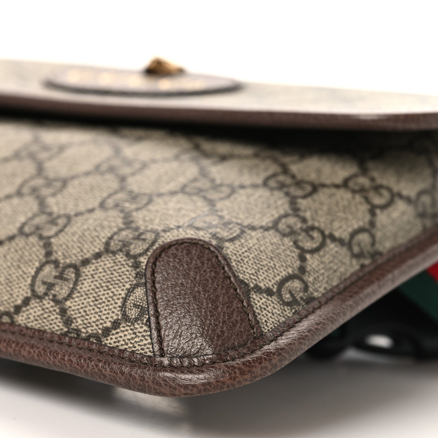 GG Supreme Monogram Neo Vintage Web Belt Bag Brown