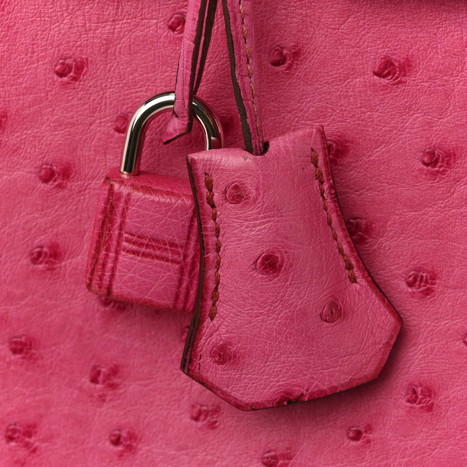 Ostrich Birkin 30 Rose Pourpre