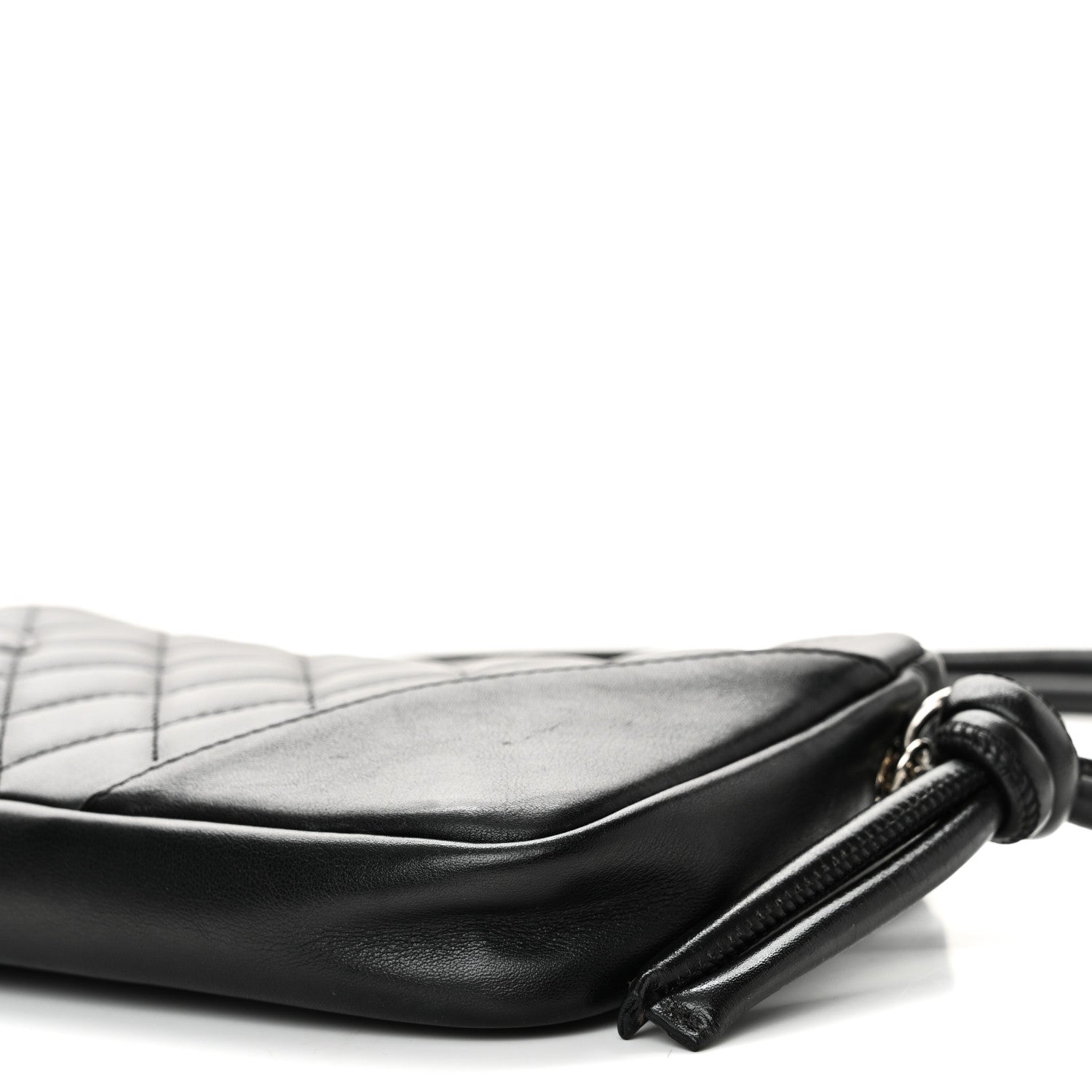 Calfskin Quilted Cambon Pochette Black