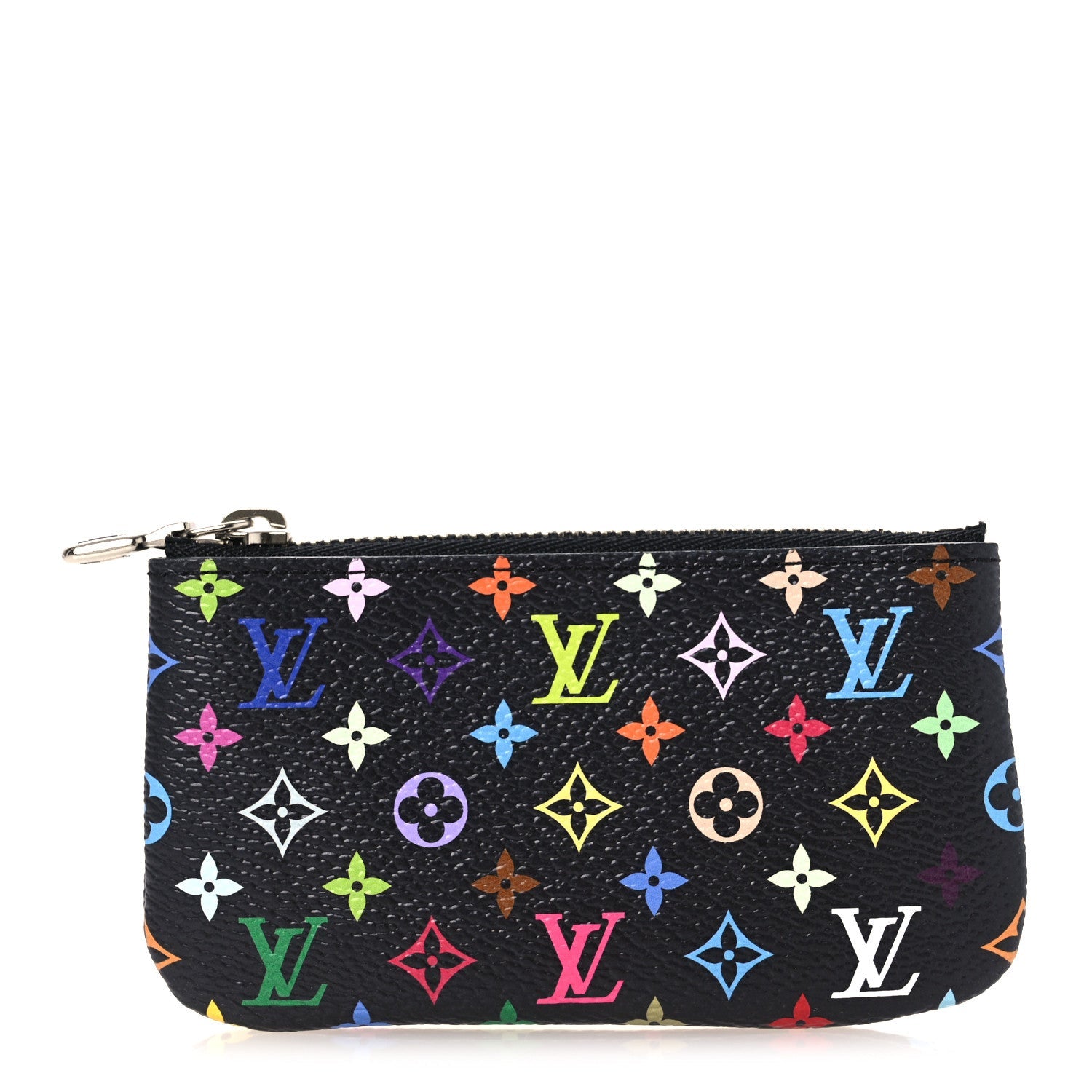LV X TM Monogram Multicolor Key Pouch Black