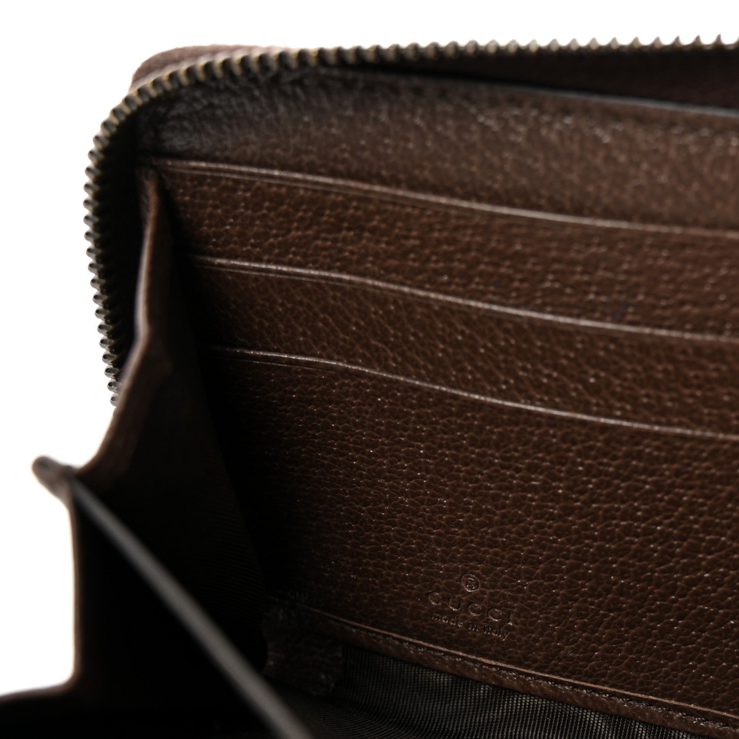 Monogram Jumbo GG Textured Dollar Calfskin Diana Zip Around Continental Wallet Camel Ebony New Acero