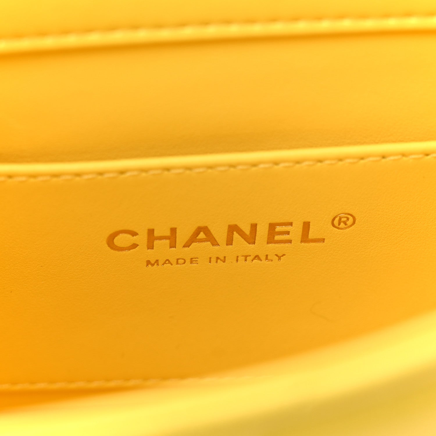 Pearly Lambskin Pearl Quilted Small Flap Yellow