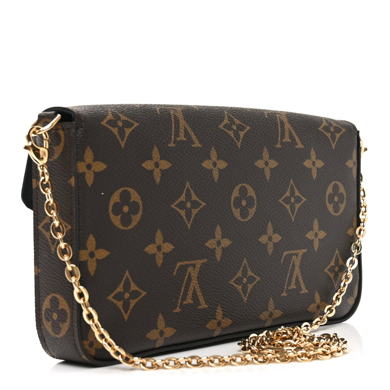 Monogram My LV World Tour Pochette Felicie Chain Wallet Black