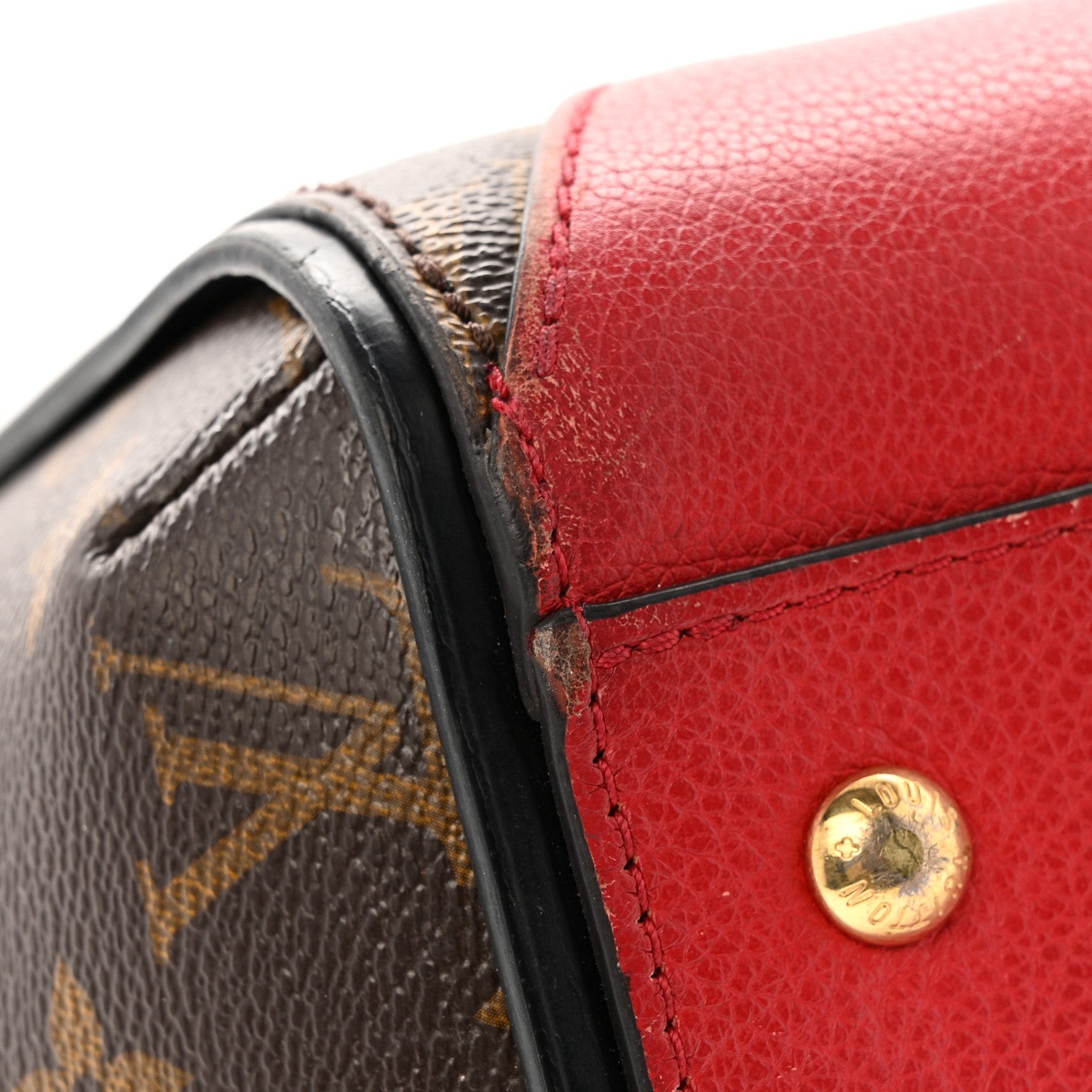 Calfskin Monogram Kimono Tote Cherry