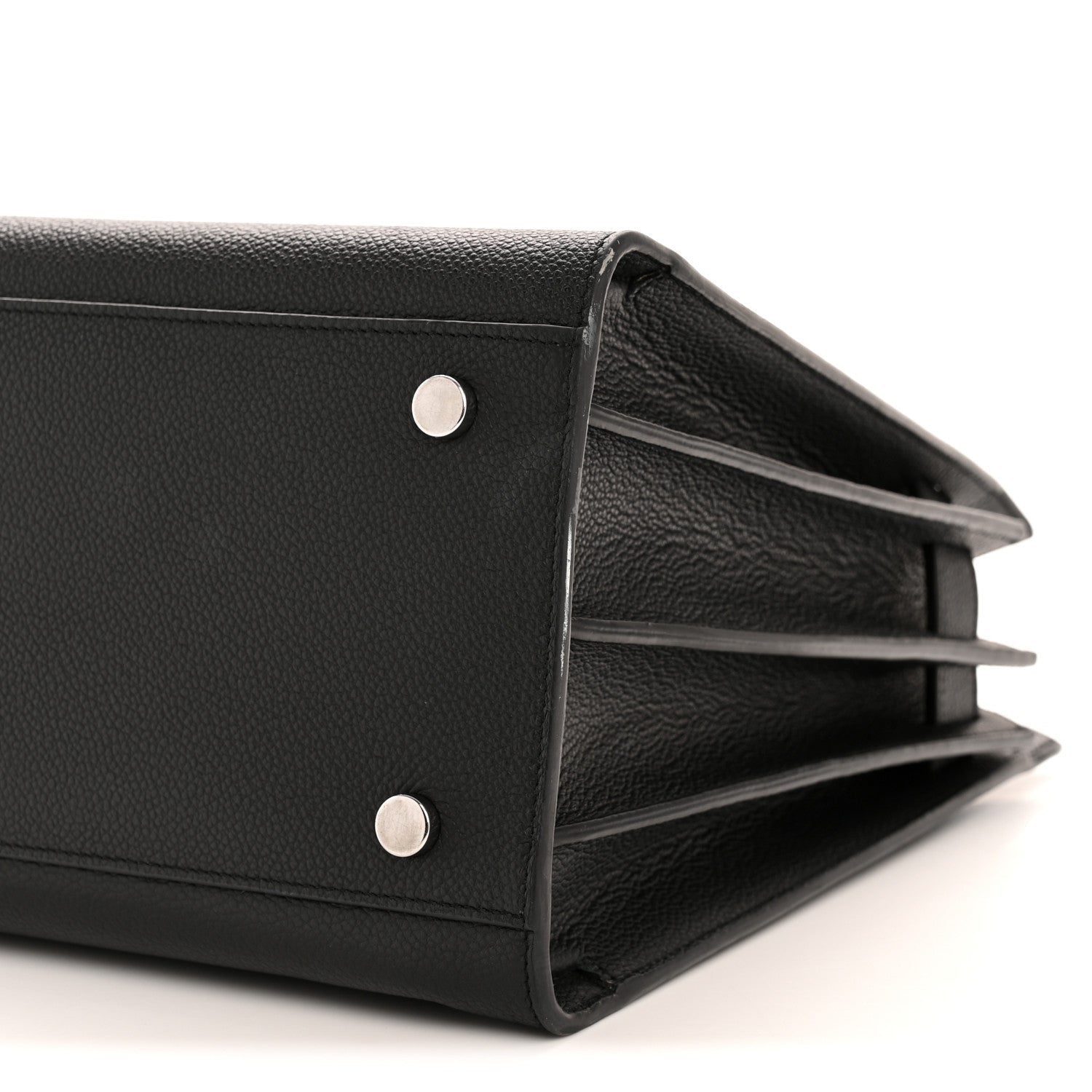 Grained Calfskin Small Sac De Jour Black