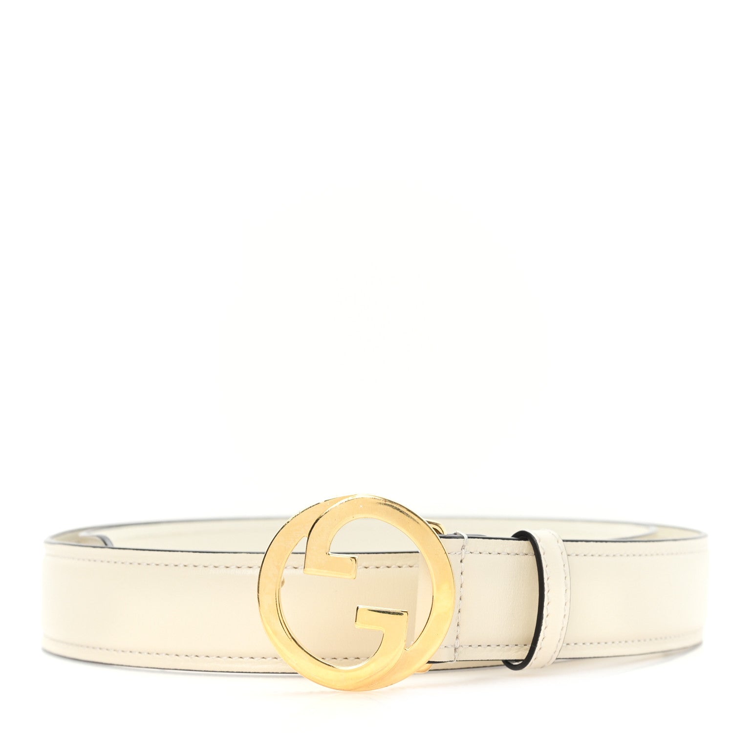 Ciny Lux Calfskin Blondie 30mm Belt 95 38 White
