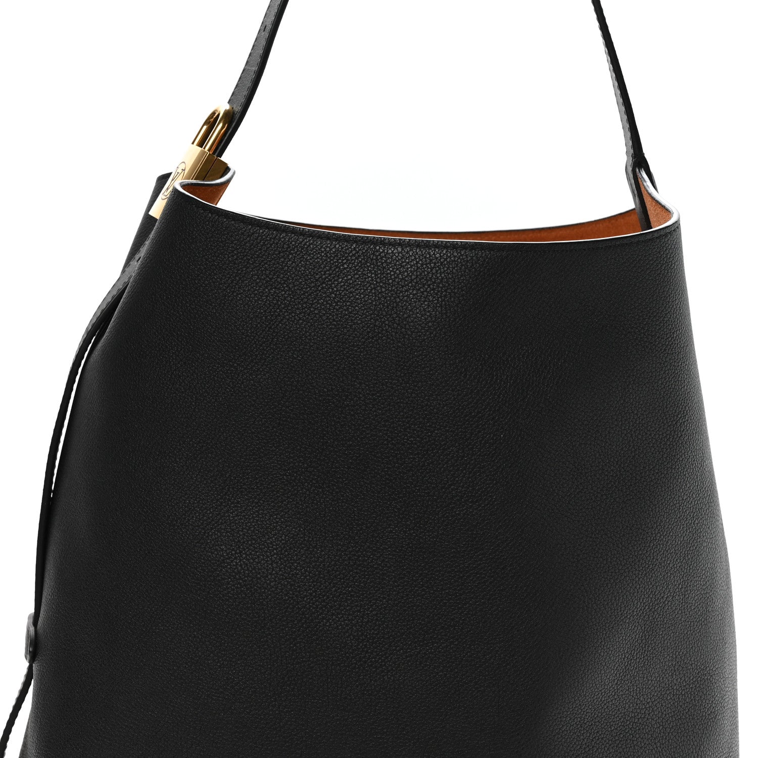Grained Calfskin Low Key Hobo MM Black
