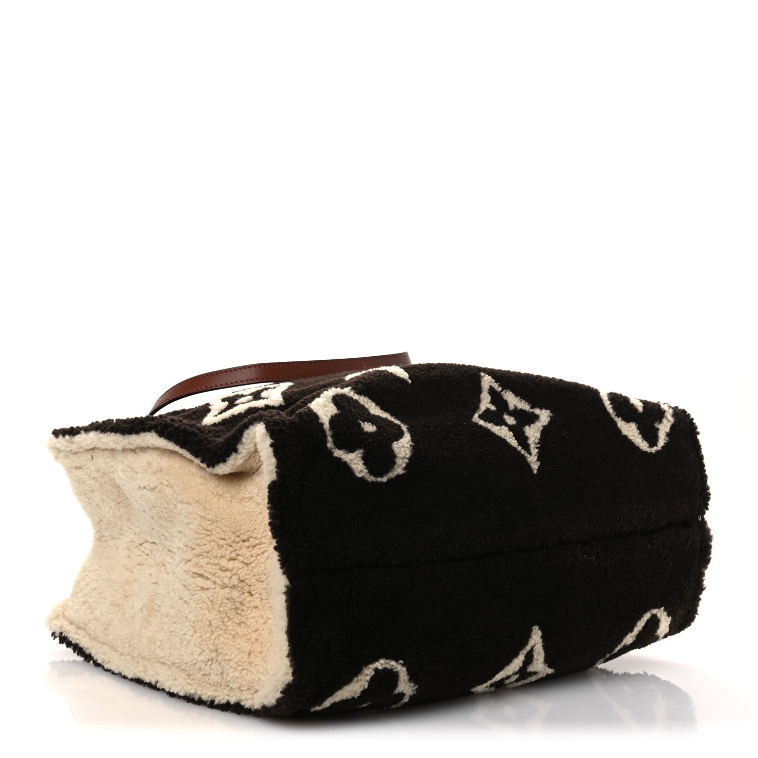 Shearling Monogram Giant Teddy Onthego GM Black White