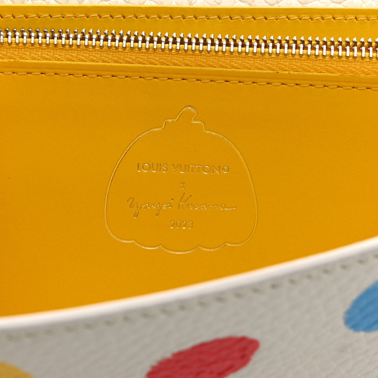 LV X YK Taurillon Dots Capucines Wallet White