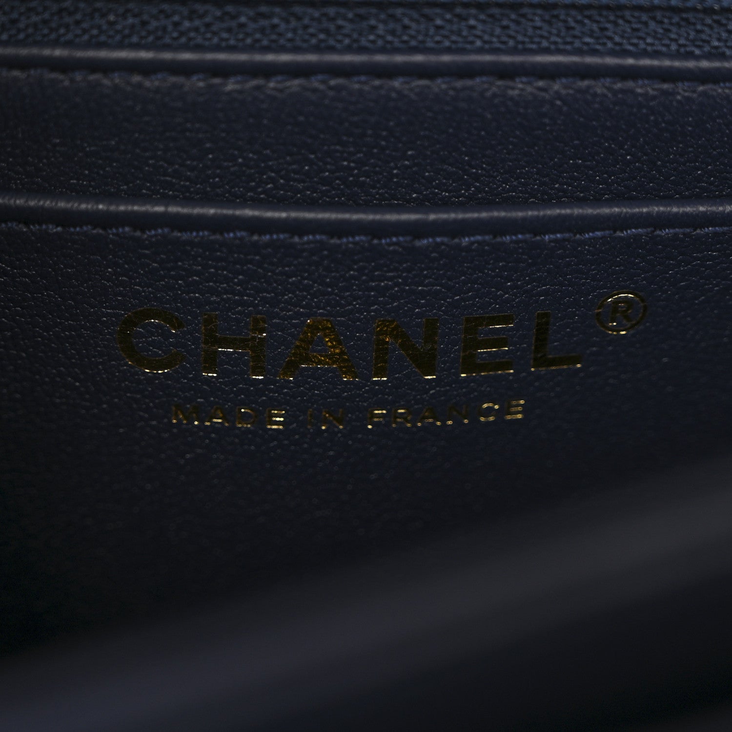 Shiny Caviar Quilted Mini Top Handle Flap Navy Blue