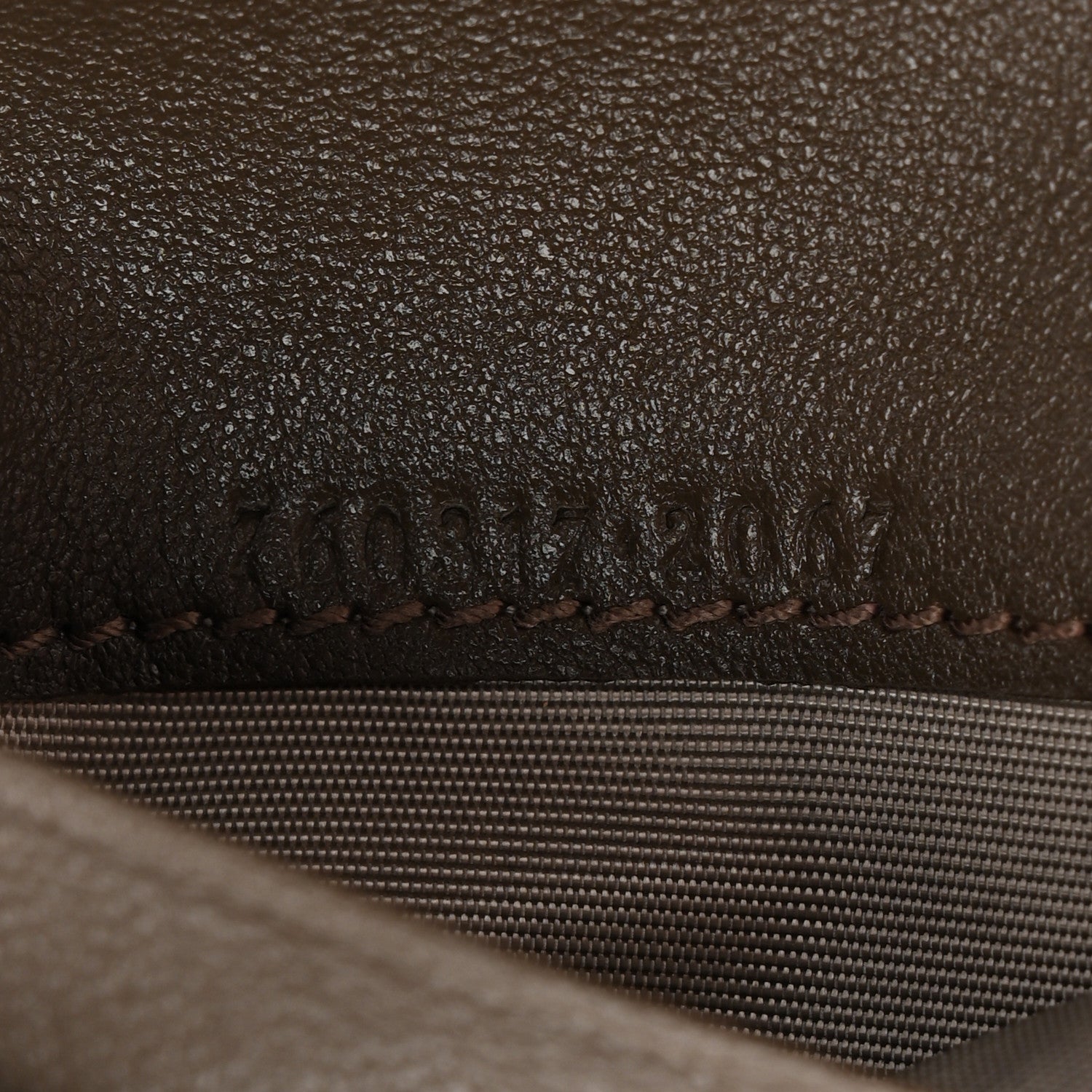 Sakai Be Green Calfskin Diagonal Stitched Blondie Card Case Wallet Craclet Brown