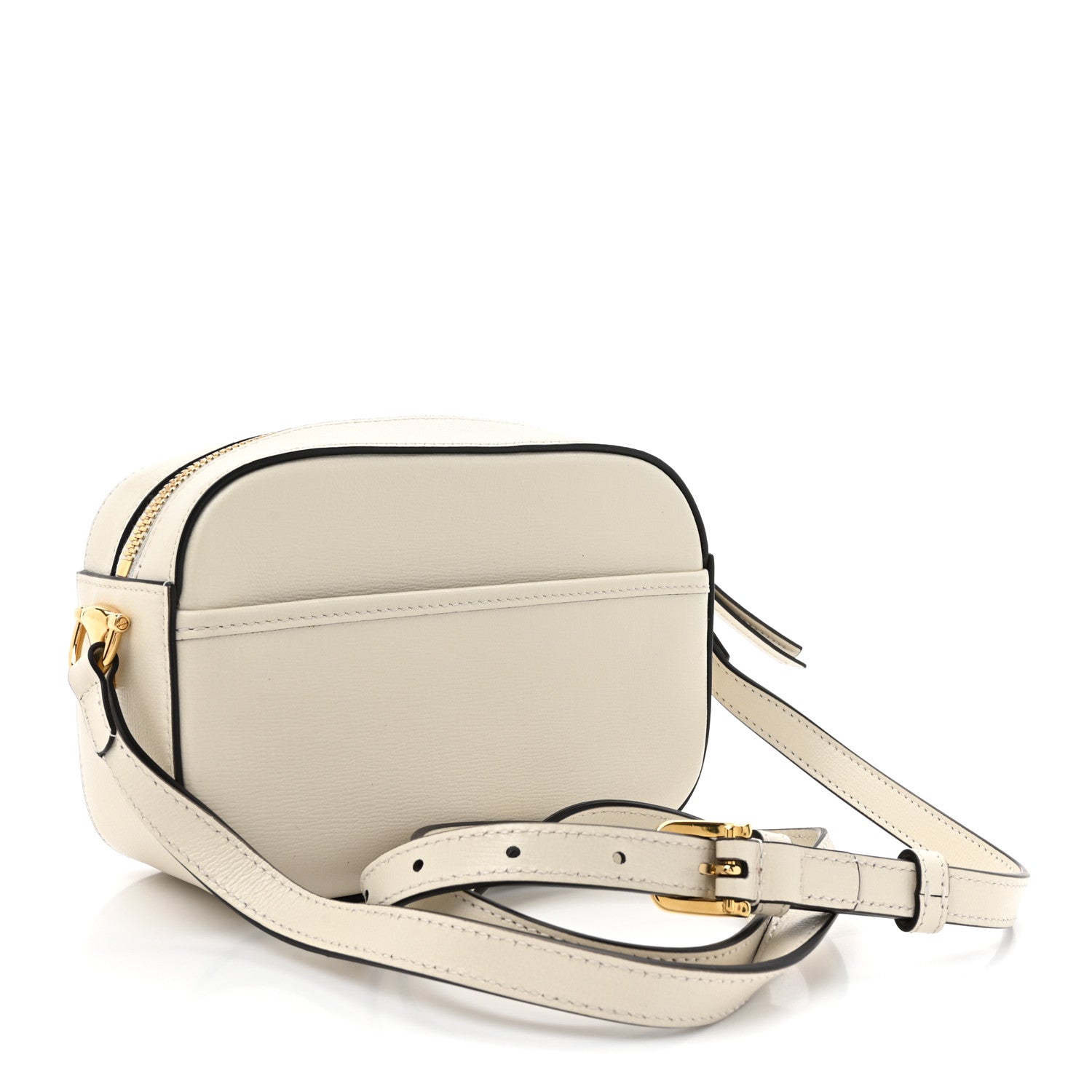 Azalea Calfskin Mini Horsebit 1955 Camera Shoulder Bag Mystic White