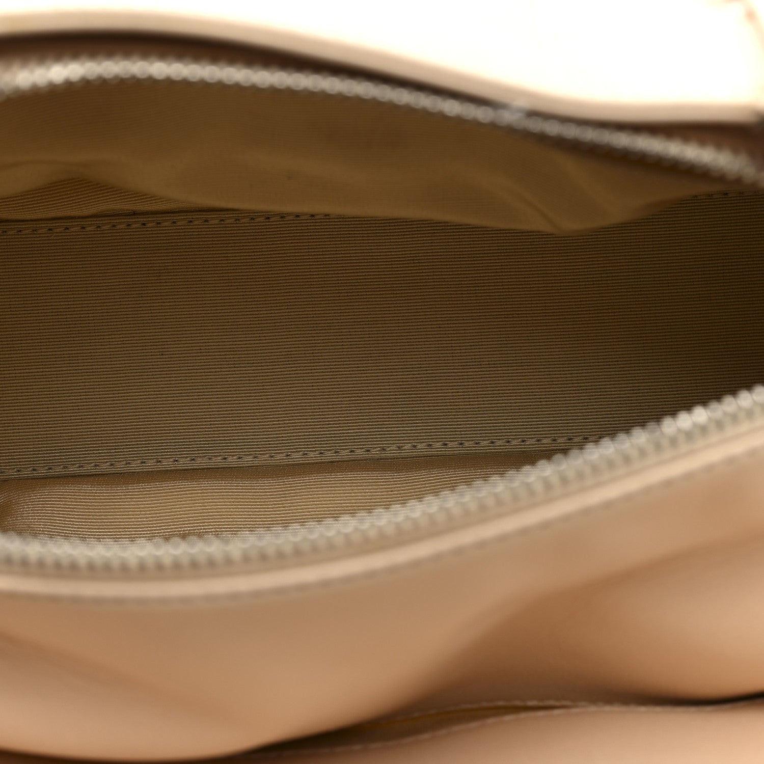 Lambskin Quilted CC Chocolate Bar Barrel Bag Beige