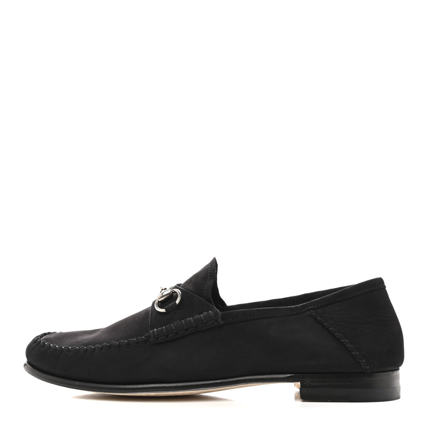 Suede Calfskin Womens 1953 Horsebit Loafers 37 Black