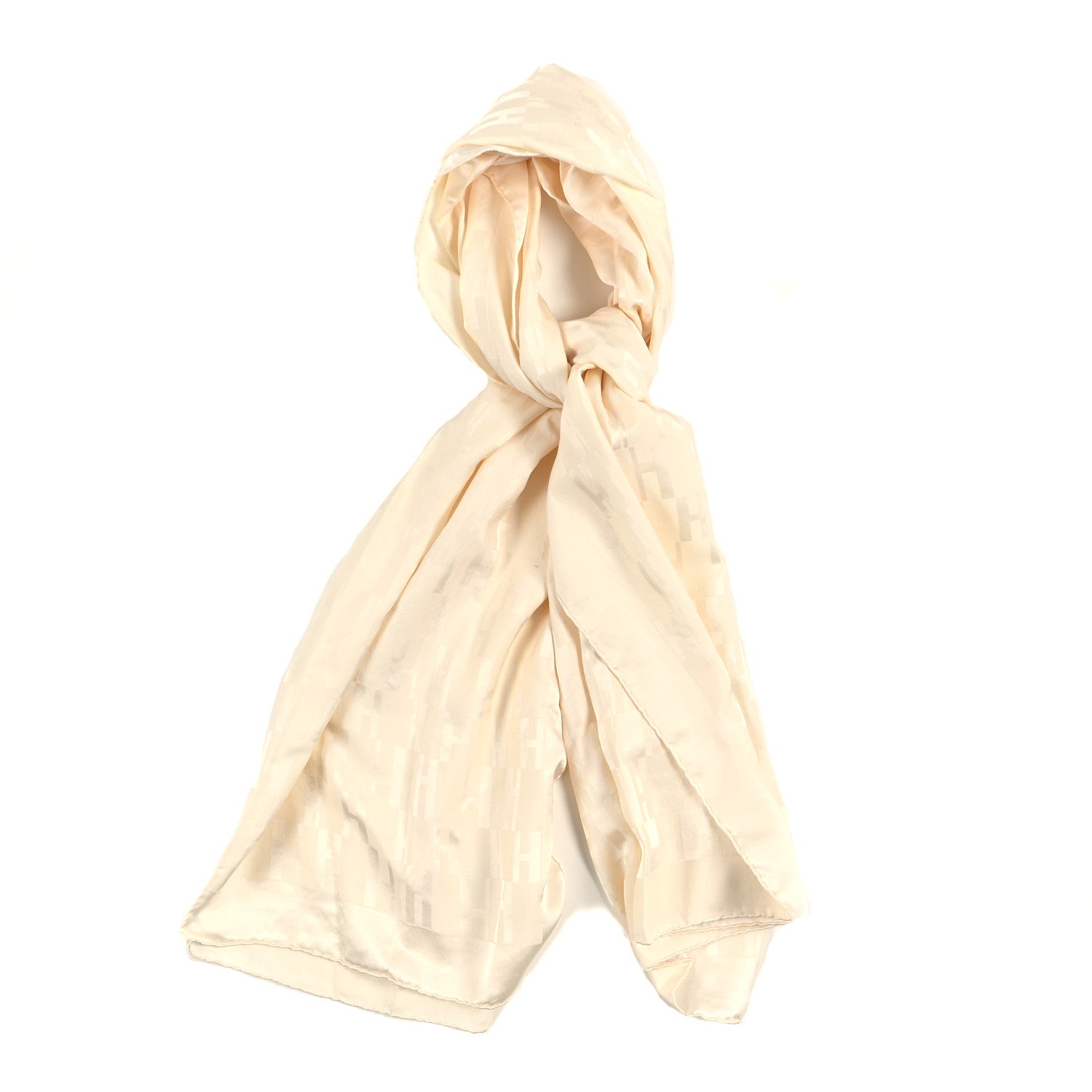 Silk Wool Faconnee Grand H Scarf