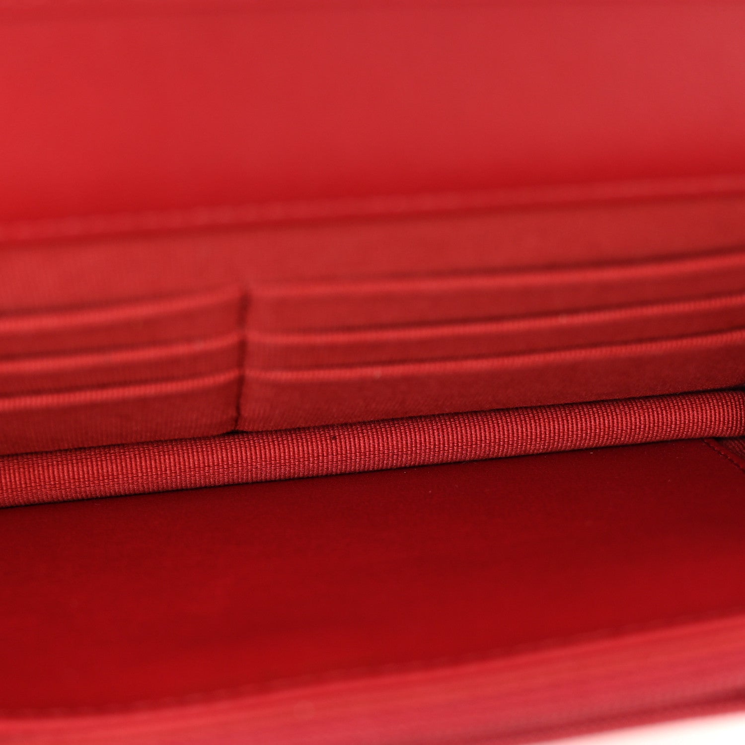 Patent Quilted Chain Around Heart Wallet On Chain WOC Red