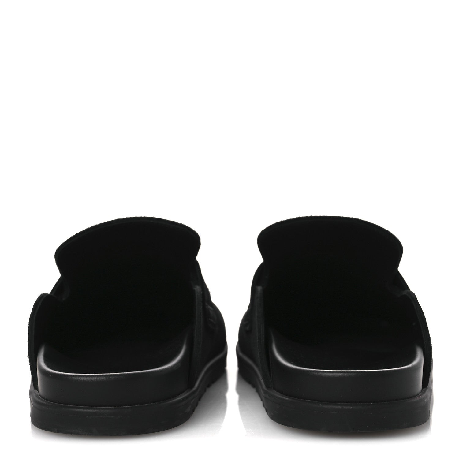 Suede Calfskin Go Mules 38.5 Black