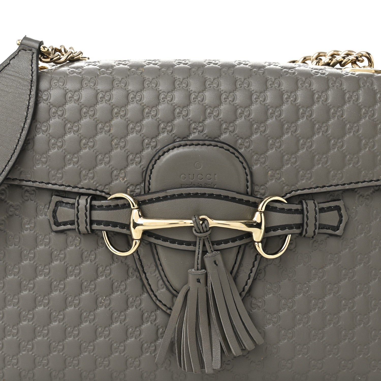 Soft Microguccissima Medium Emily Chain Shoulder Bag Loess