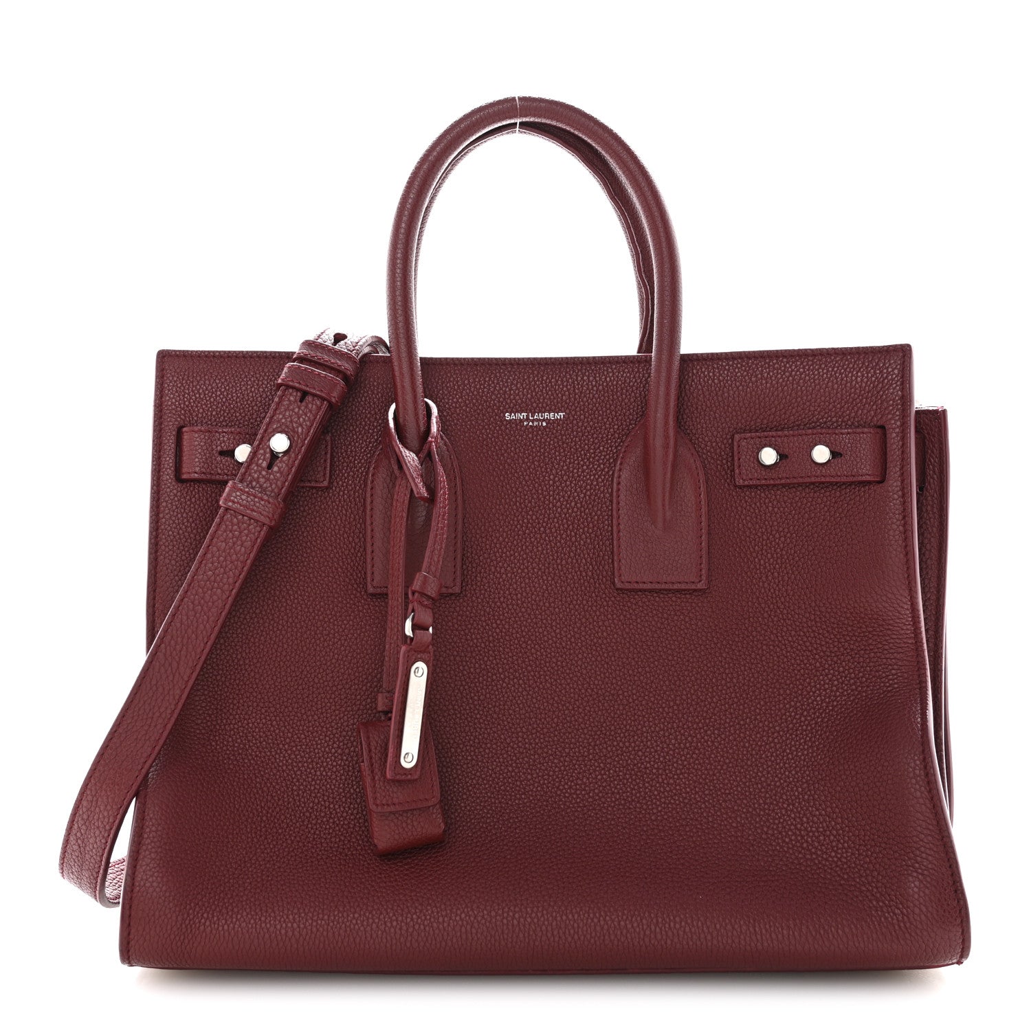 Grained Calfskin Small Supple Sac De Jour Dark Pallisandre