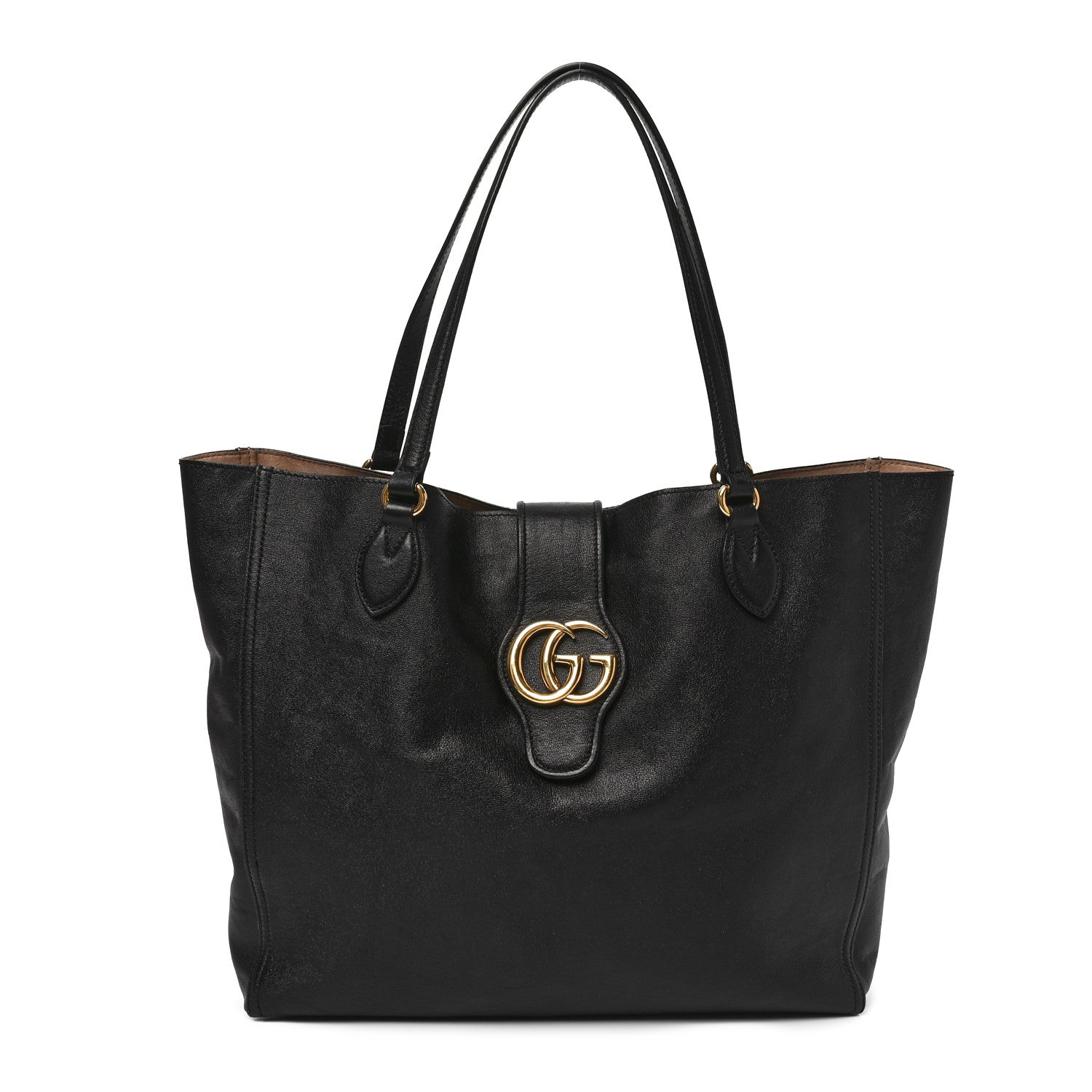 New Sakai Calfskin Lux Medium Dahlia Tote Black