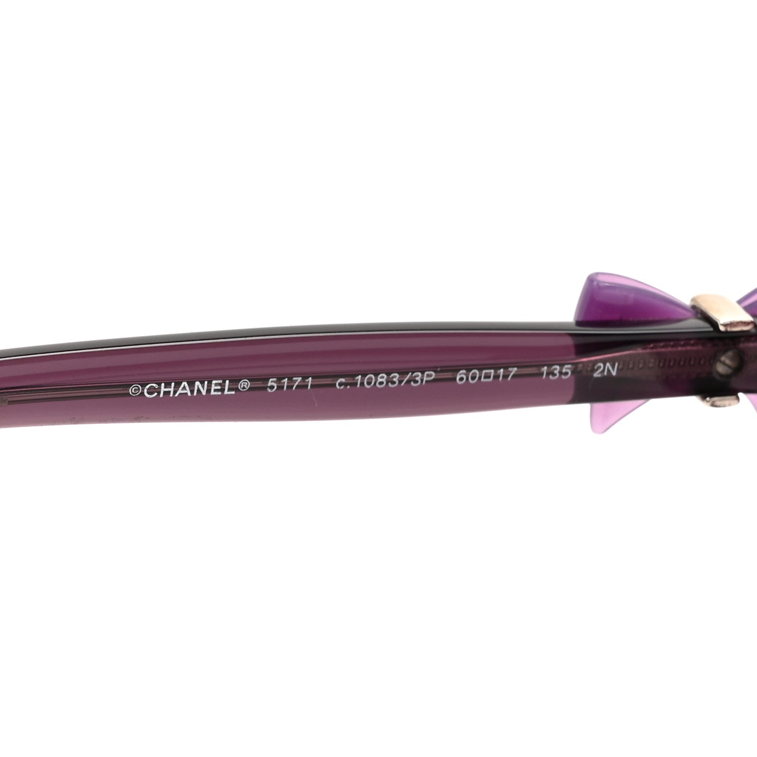 Acetate CC Bow Sunglasses 5171 Purple