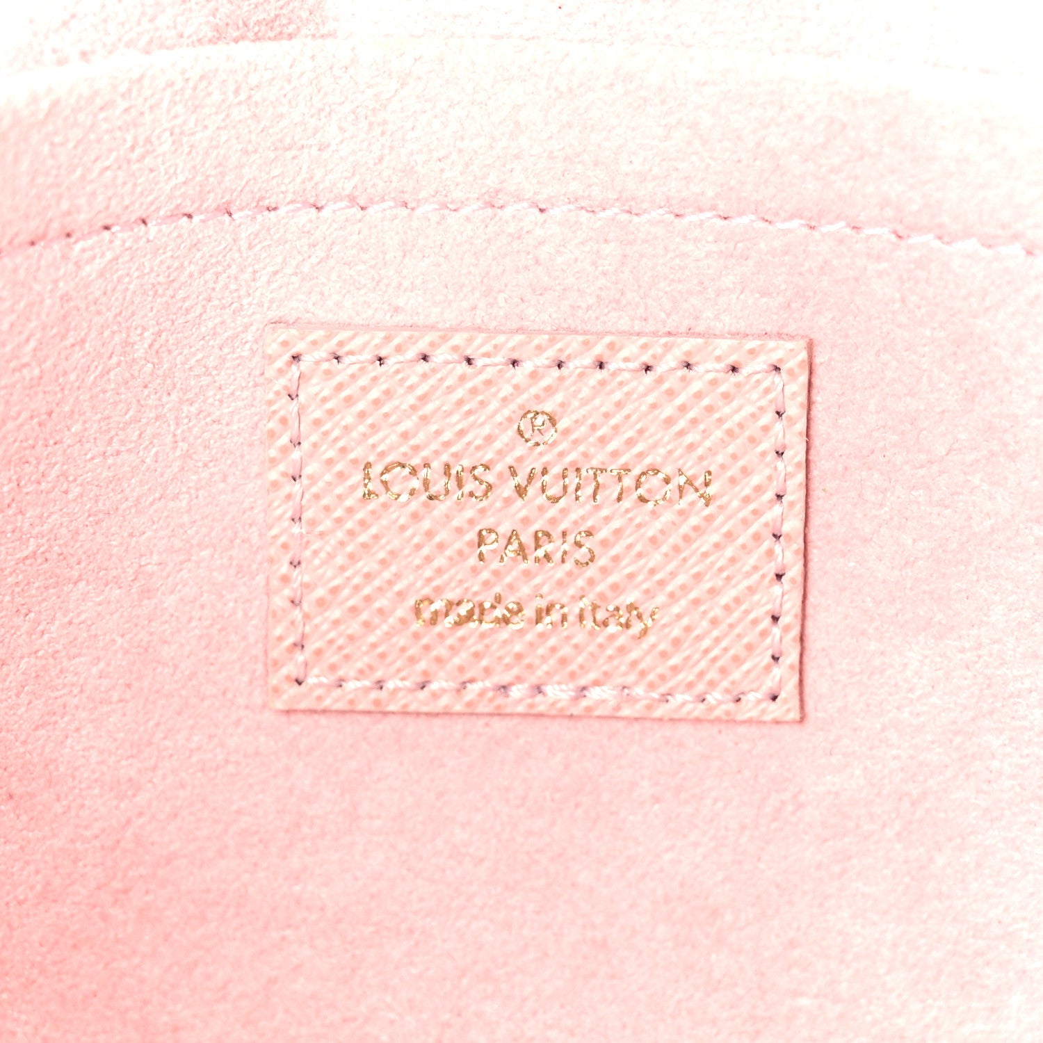 Damier Azur Pochette Felicie Chain Wallet Rose Ballerine