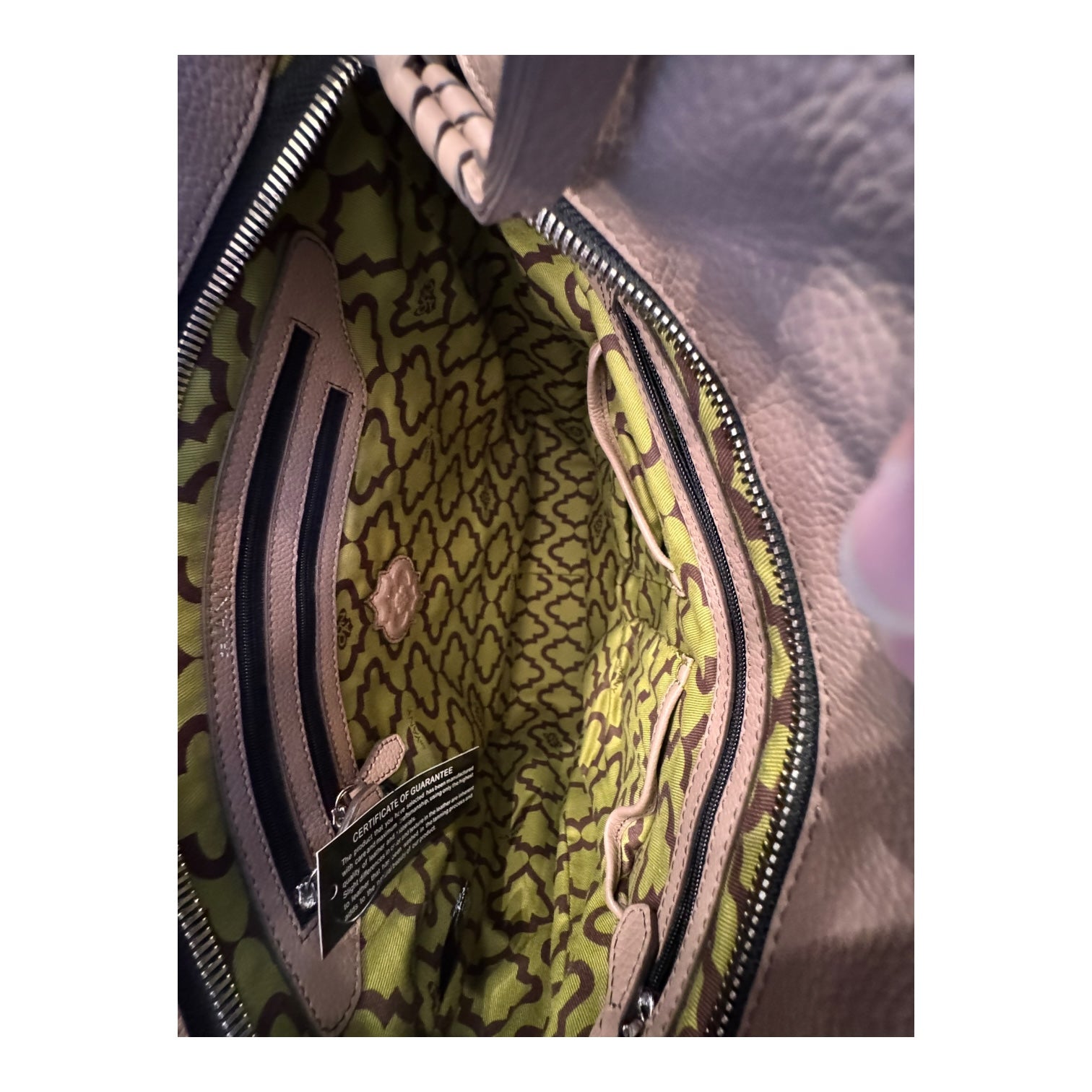 Handbag LeatherBy Oryany In Taupe, Size:Large