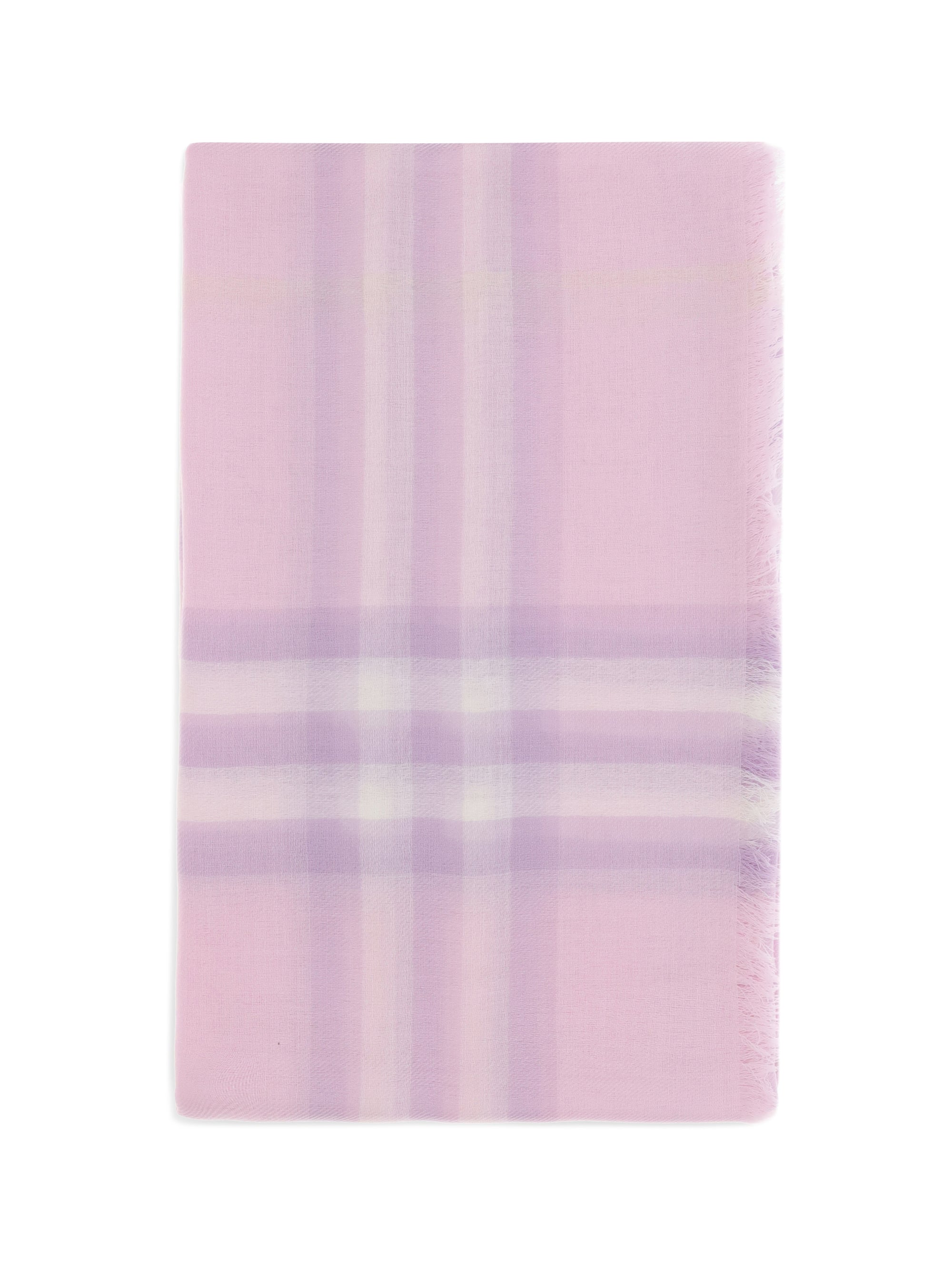 wool check wide scarf