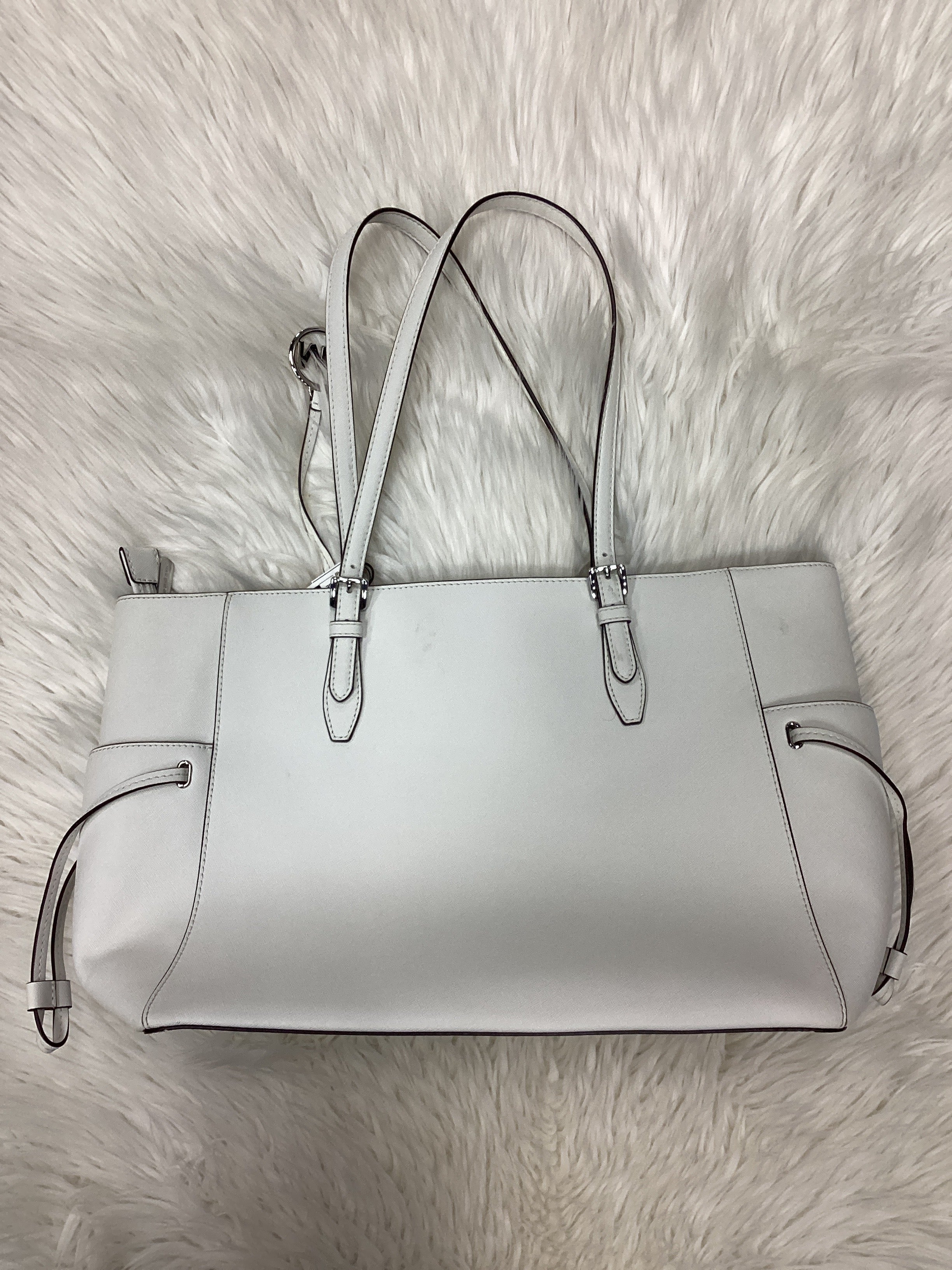 Handbag Designer By Michael Kors In White, Size:Large