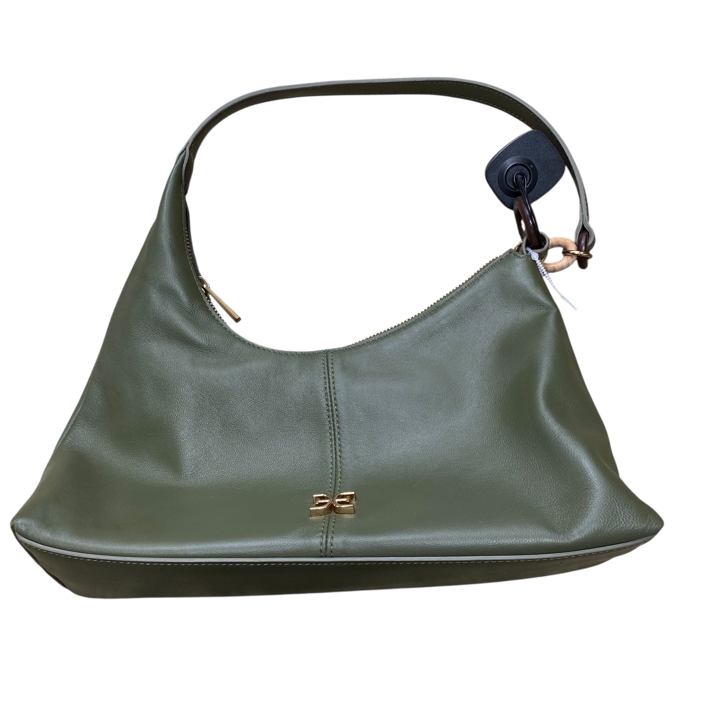 Handbag Leather By Sam Edelman In Green, Size:Small