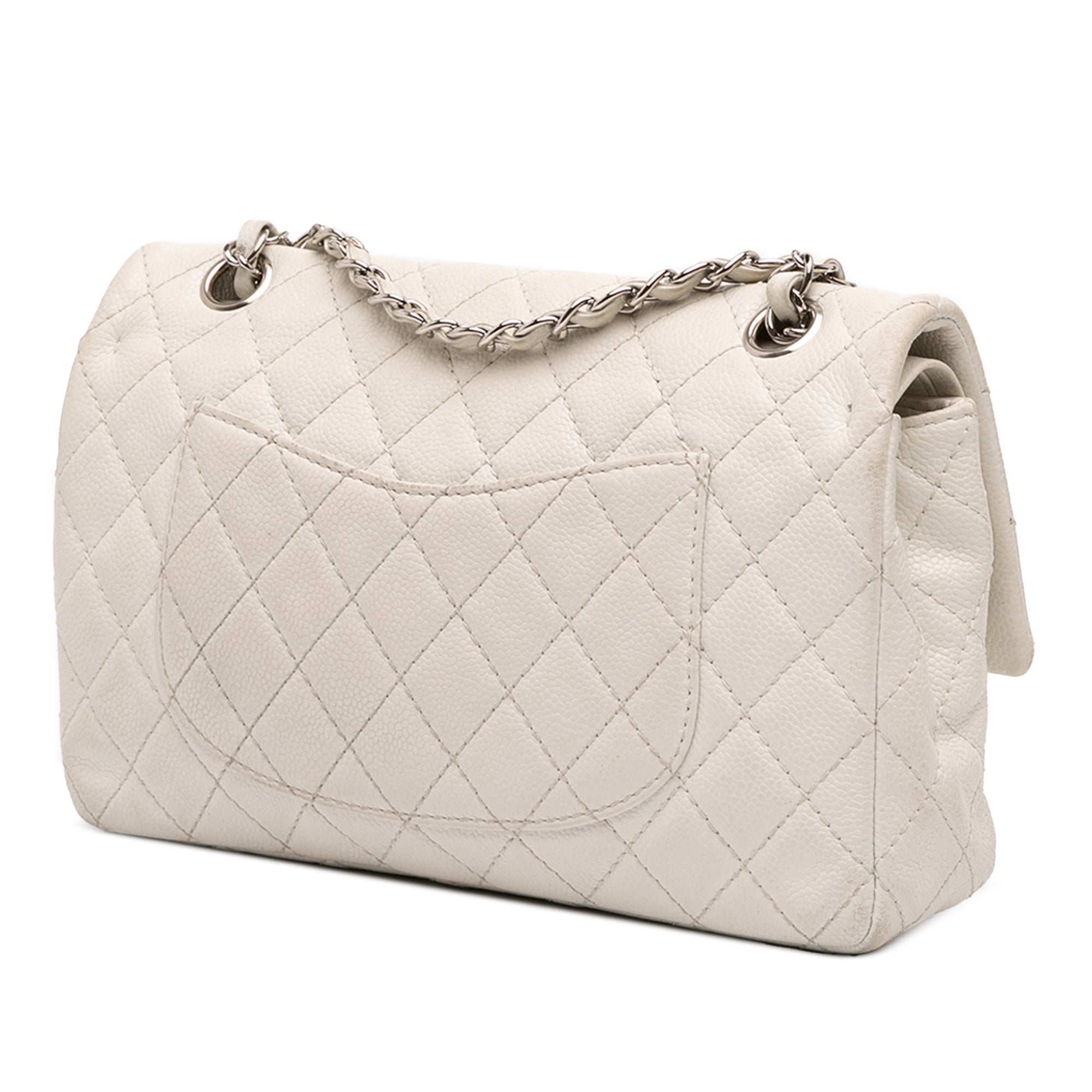 Classic Double Flap Bag Quilted Caviar Medium