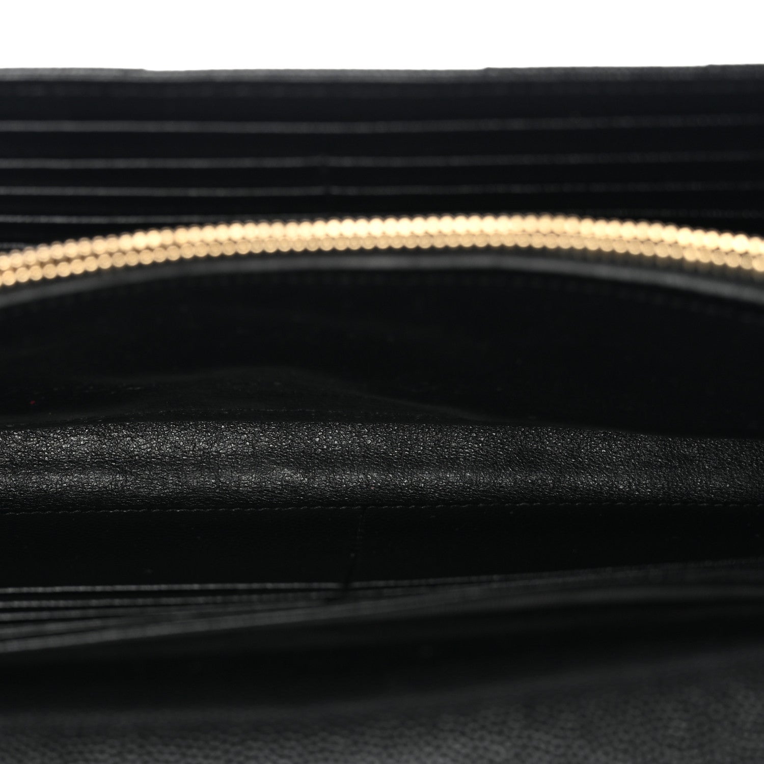 Grain De Poudre Matelasse Chevron Monogram Chain Wallet Black
